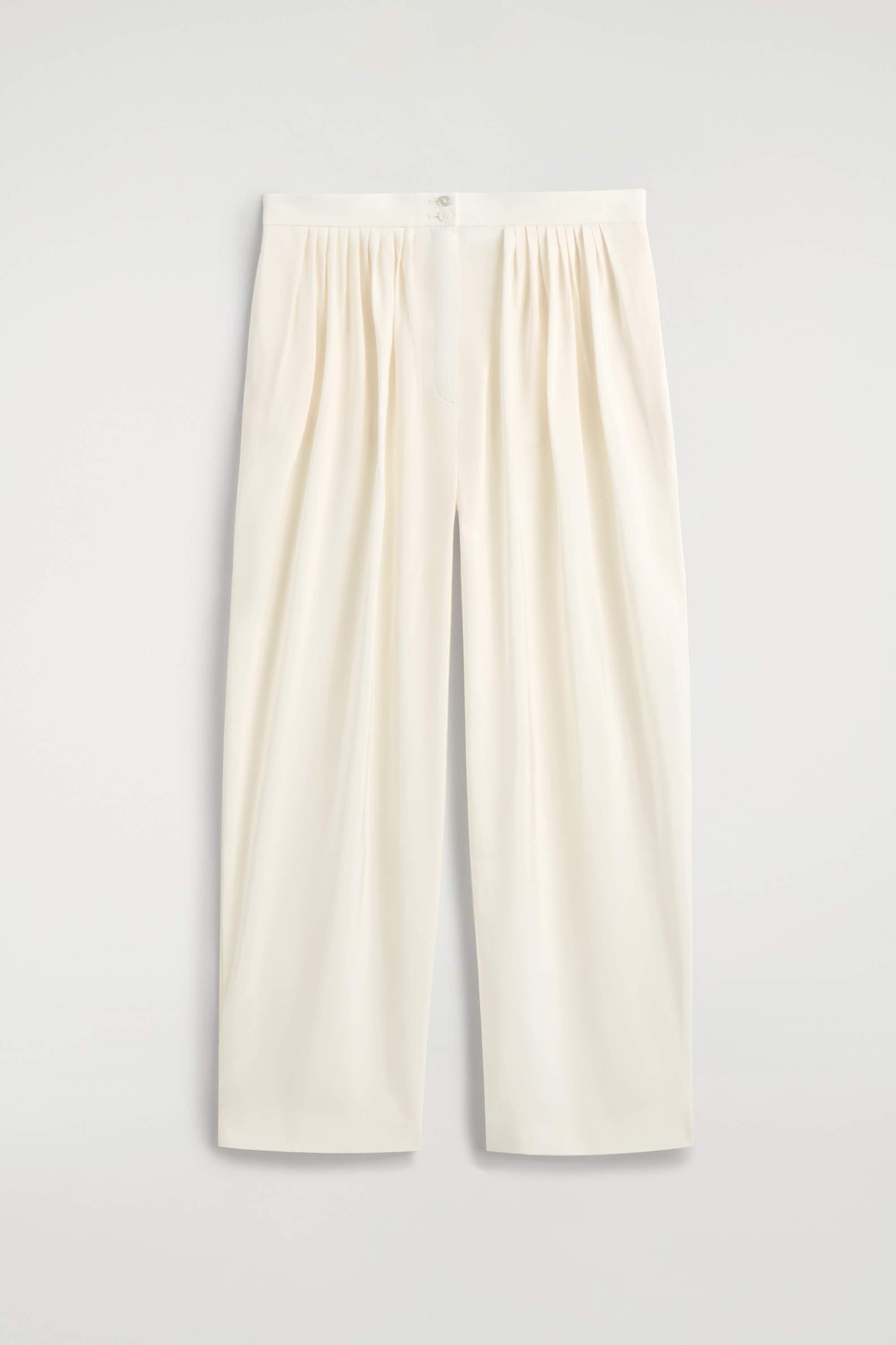 Broek met geplooide drapering en rechte pijpen - IVOOR