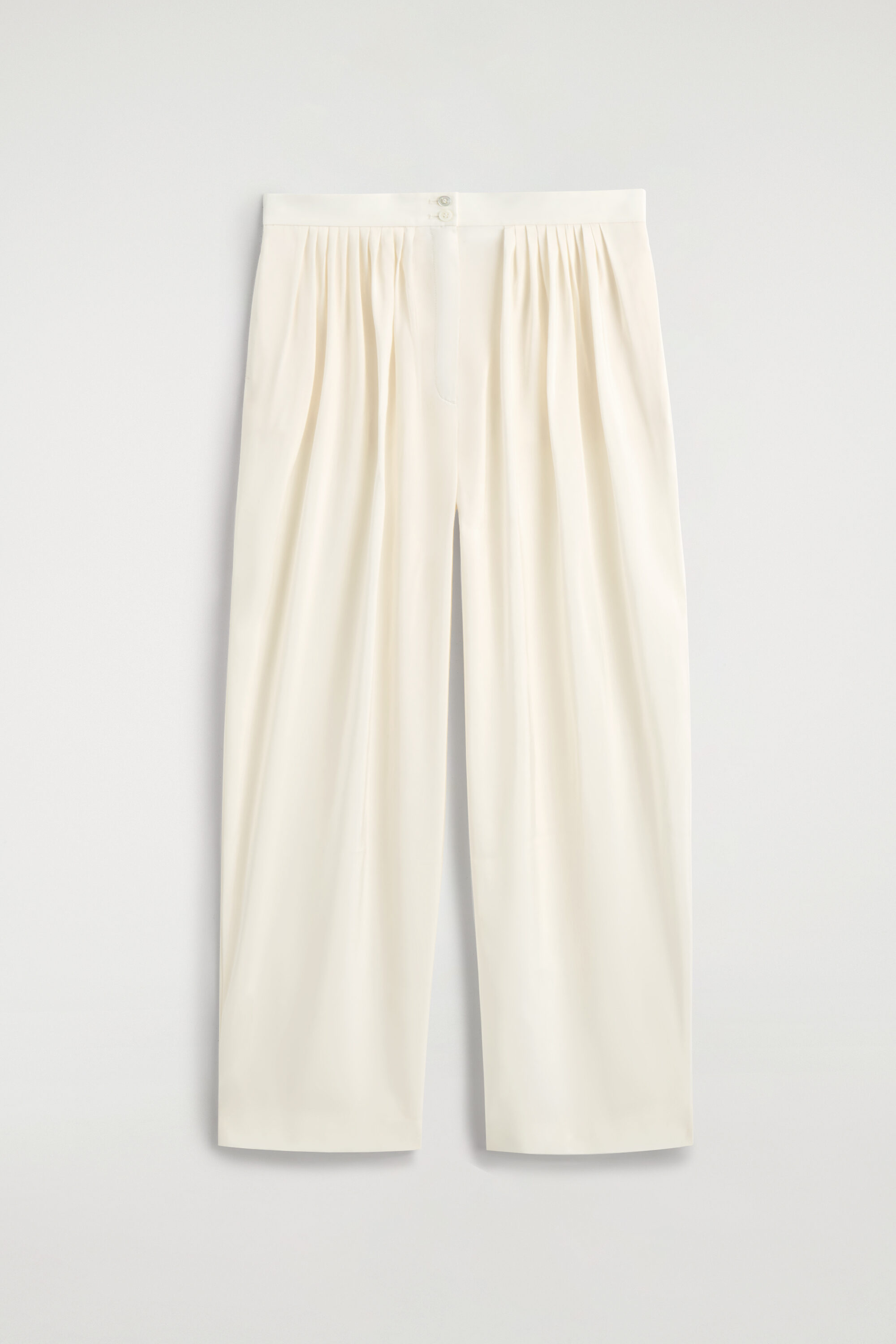 DRAPED PLEATED STRAIGHT-LEG PANTS - IVORY | COS US