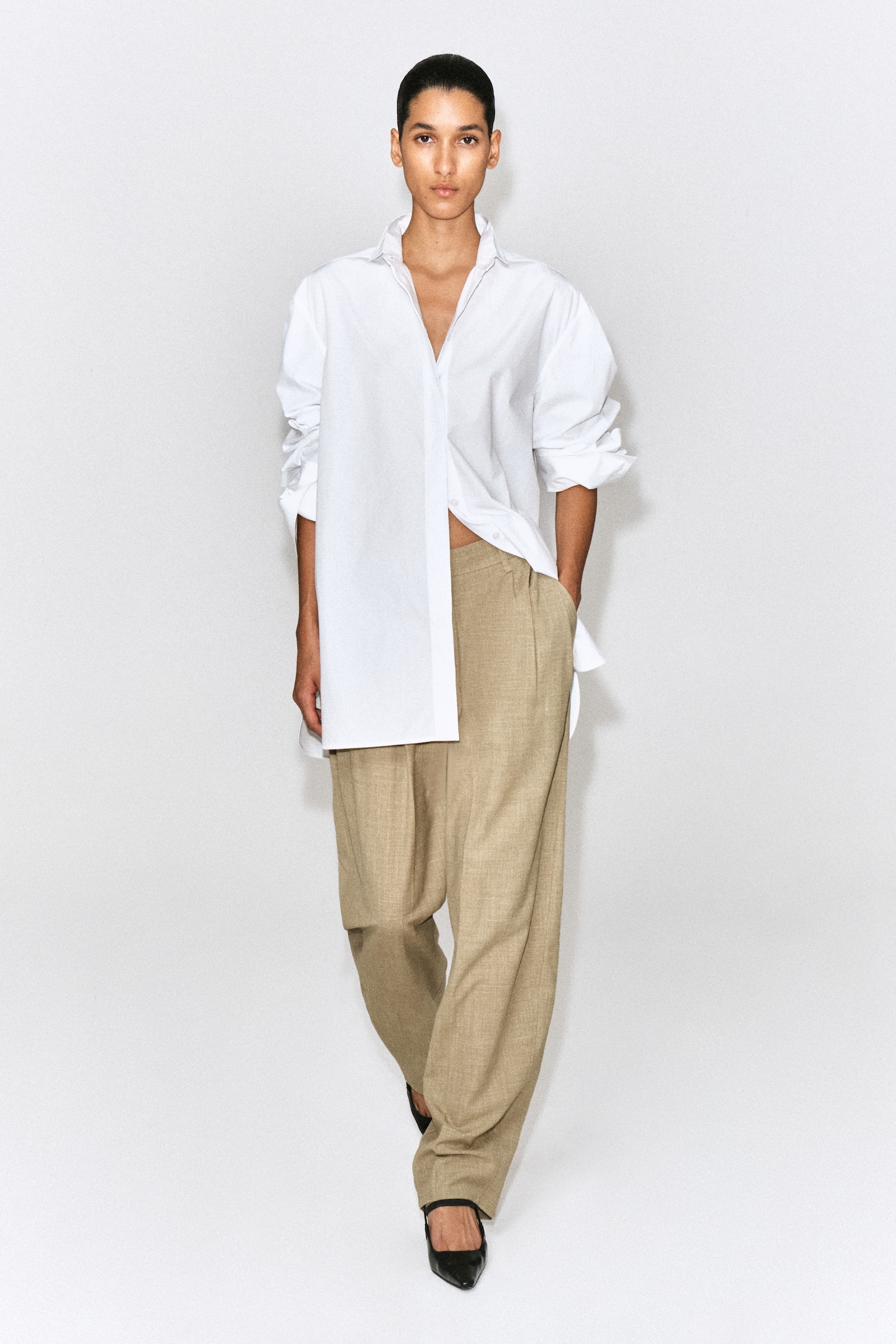 PLEATED TULIP TROUSERS - 1
