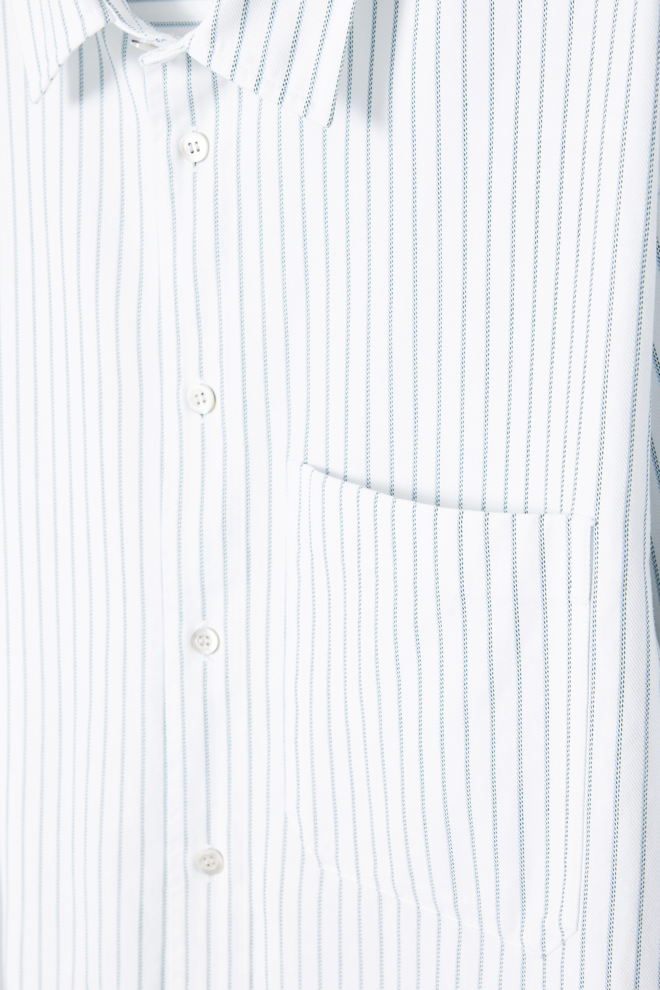 Ingrandisci l'immagine: RELAXED TWILL SHIRT - WHITE / STRIPED - UOMO | H&M CH 2