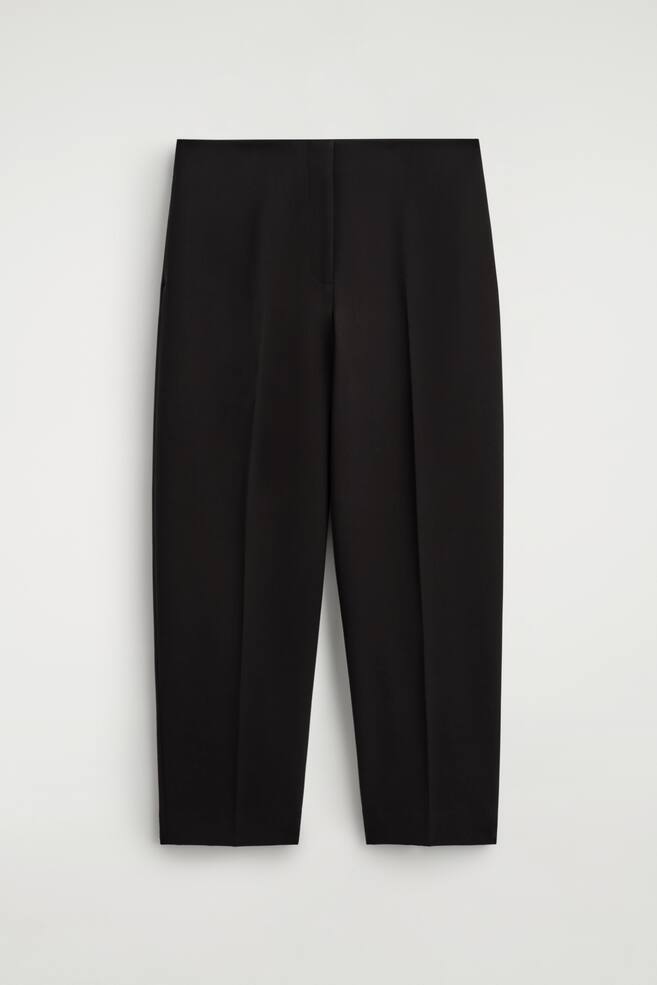 HOSE AUS WOLL-MIX MIT BARREL-BEIN - DUNKELBRAUN/NAVYBLAU - 1