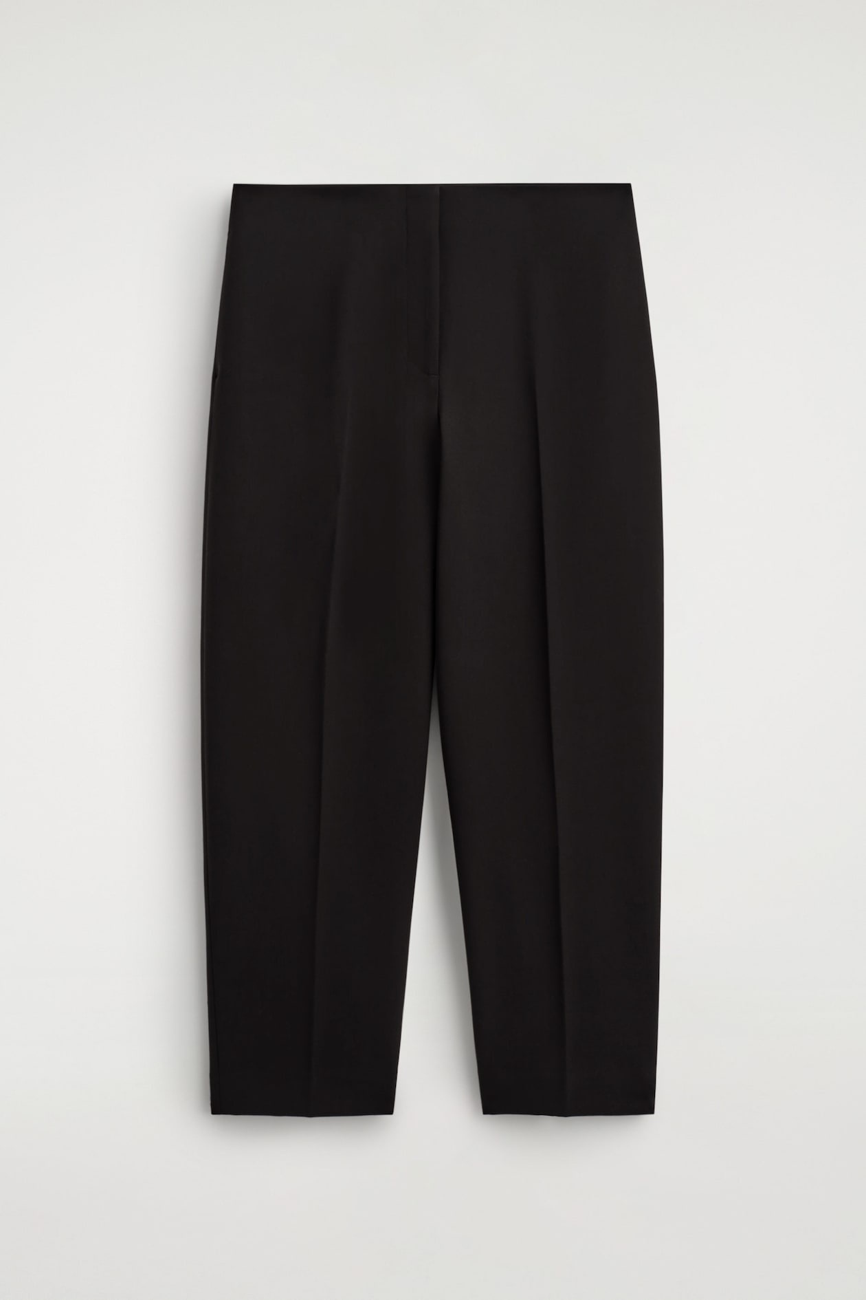 PANTALON BARREL EN LAINE MÉLANGÉE