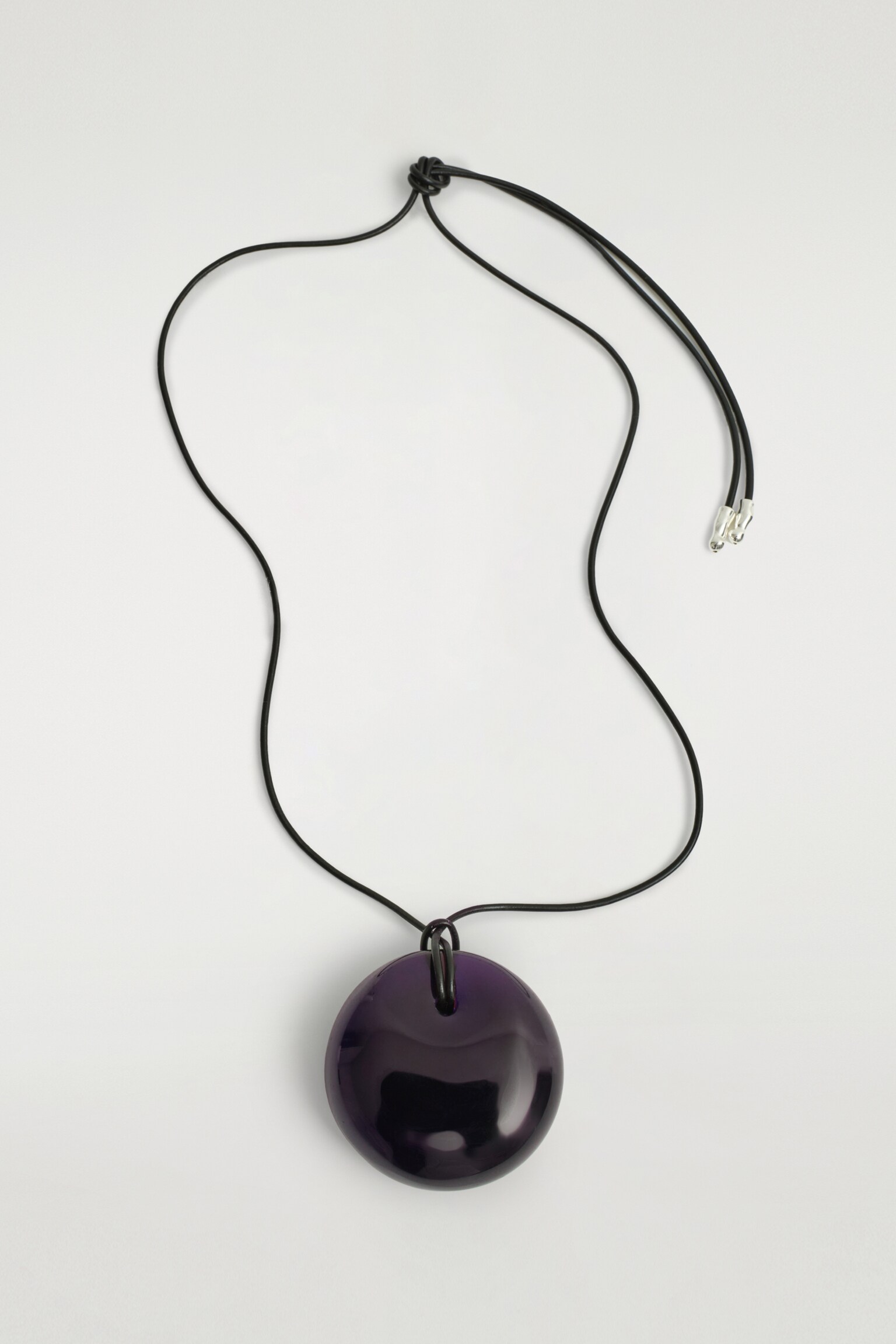 COLLANA CON PENDENTE IN VETRO - VIOLA - 2