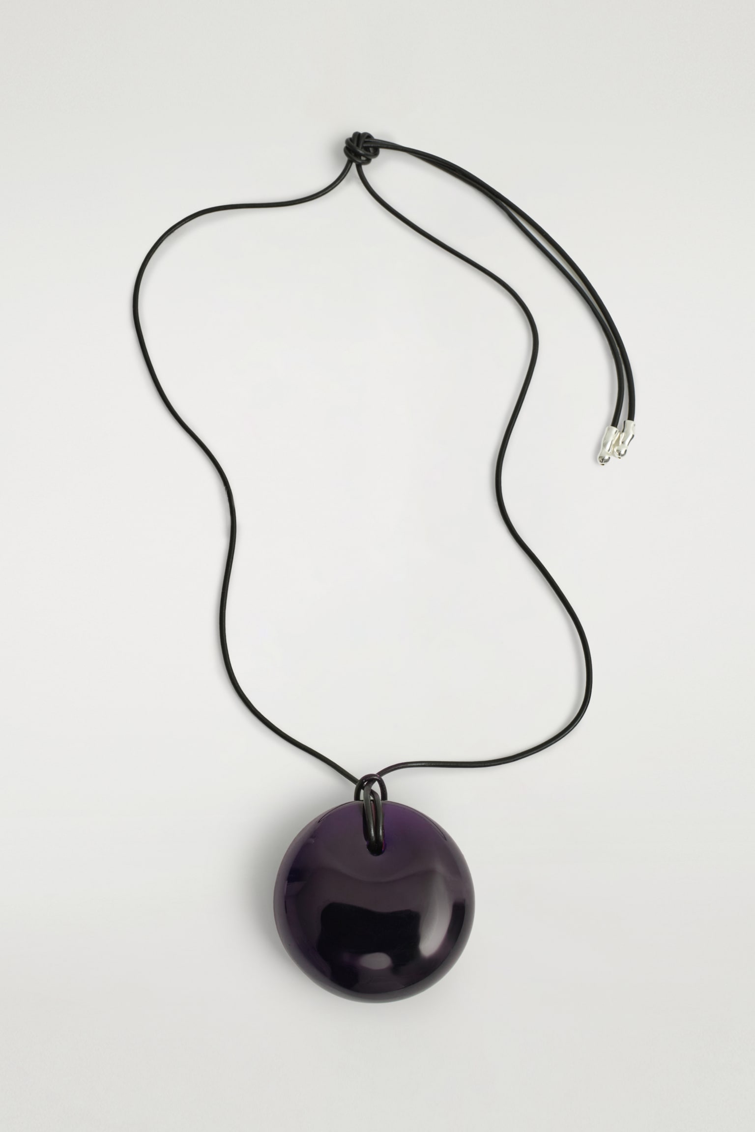 COLLAR DE COLGANTE DE VIDRIO - VIOLETA - 2