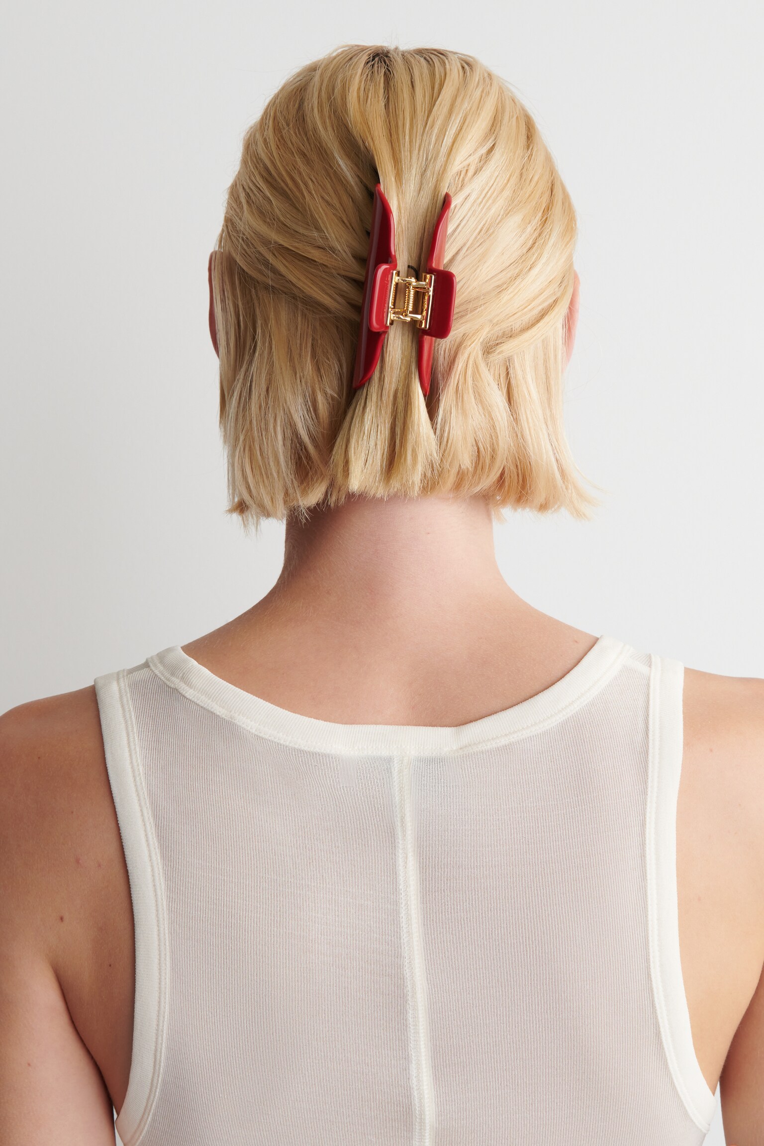 PINCE À CHEVEUX - ROUGE/ÉCAILLE - 4