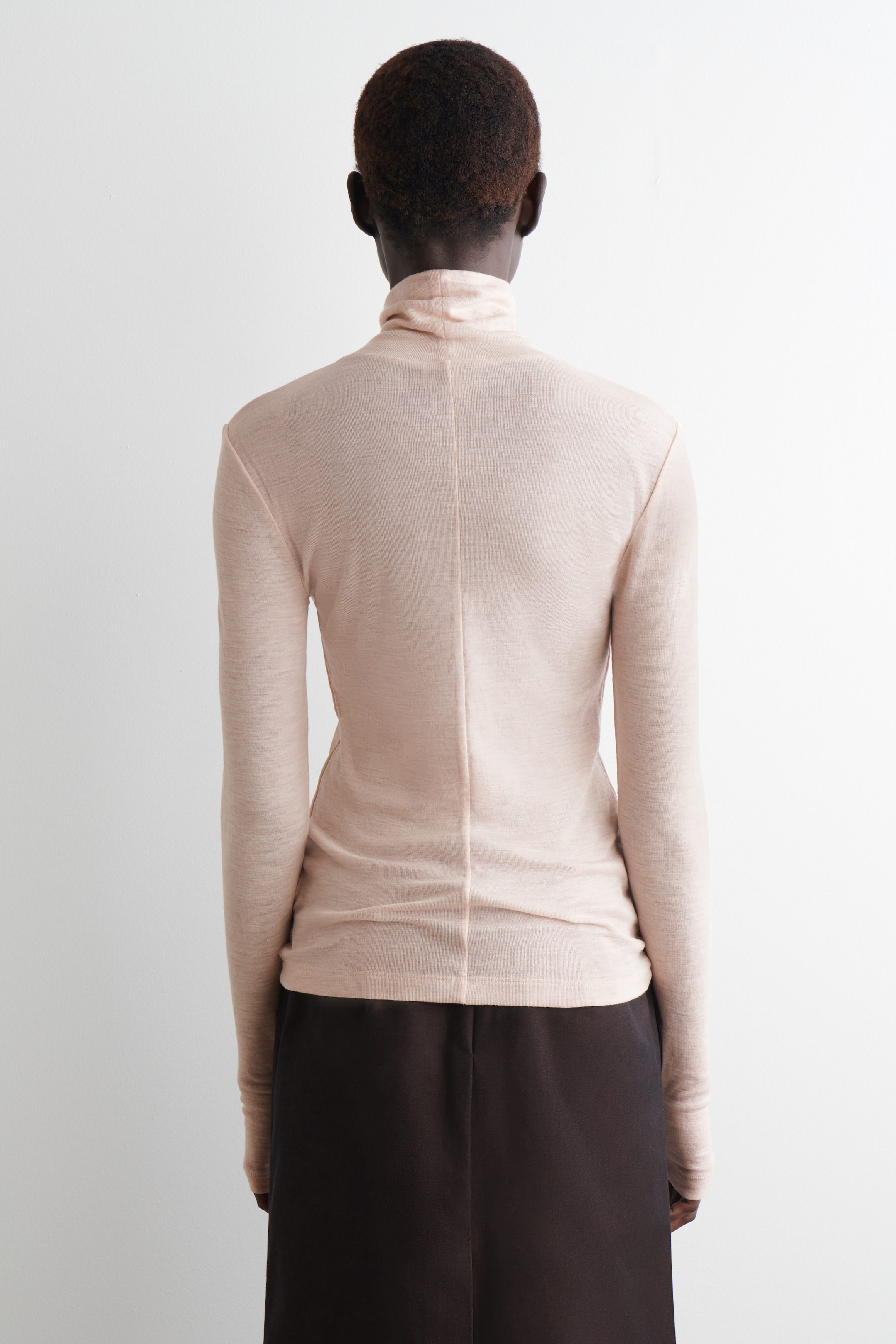 MERINO WOOL HIGH-NECK TOP