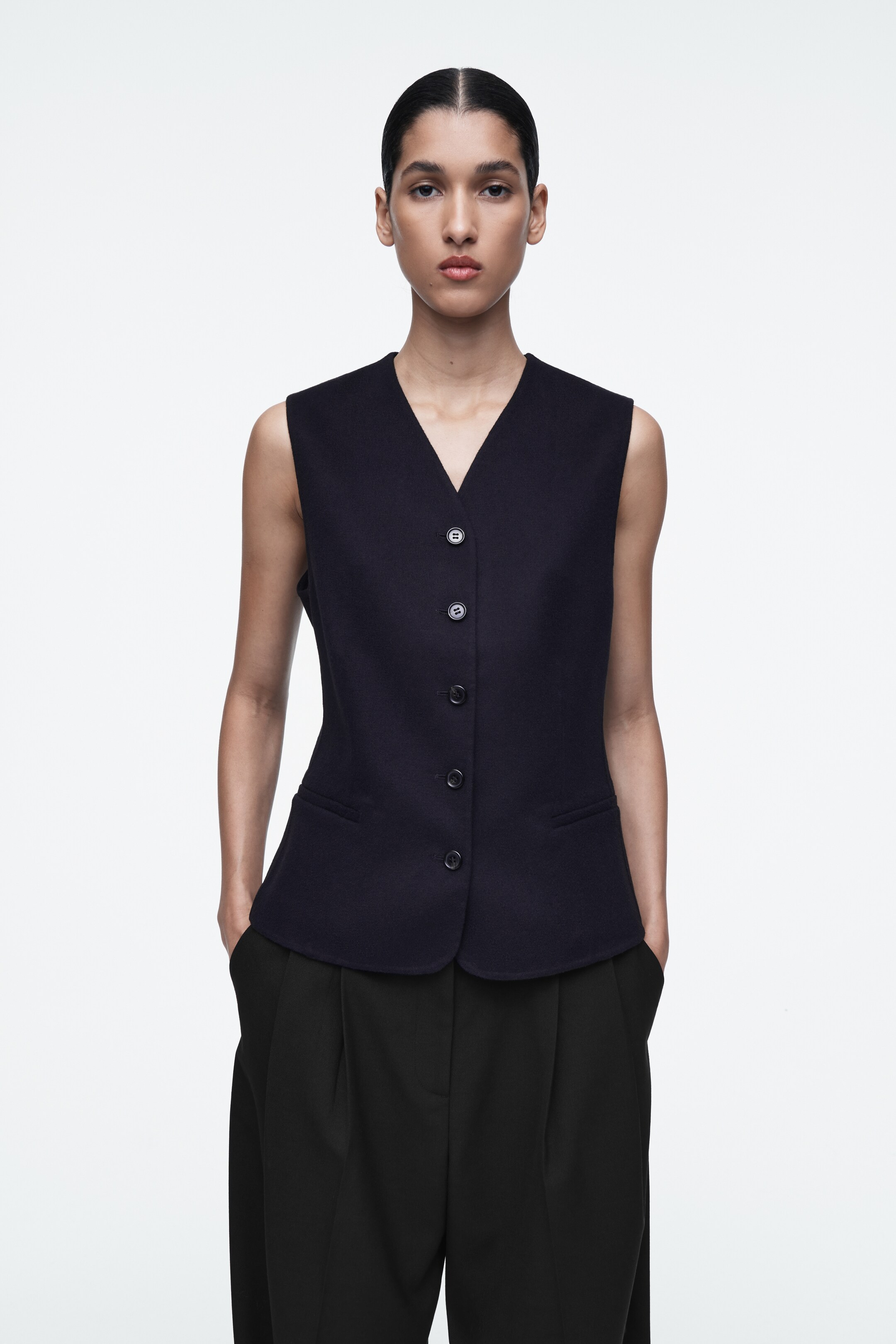 Größeres Bild anzeigen: WESTE AUS DOUBLEFACE-WOLLE - NAVYBLAU - Ladies | H&M AT 1