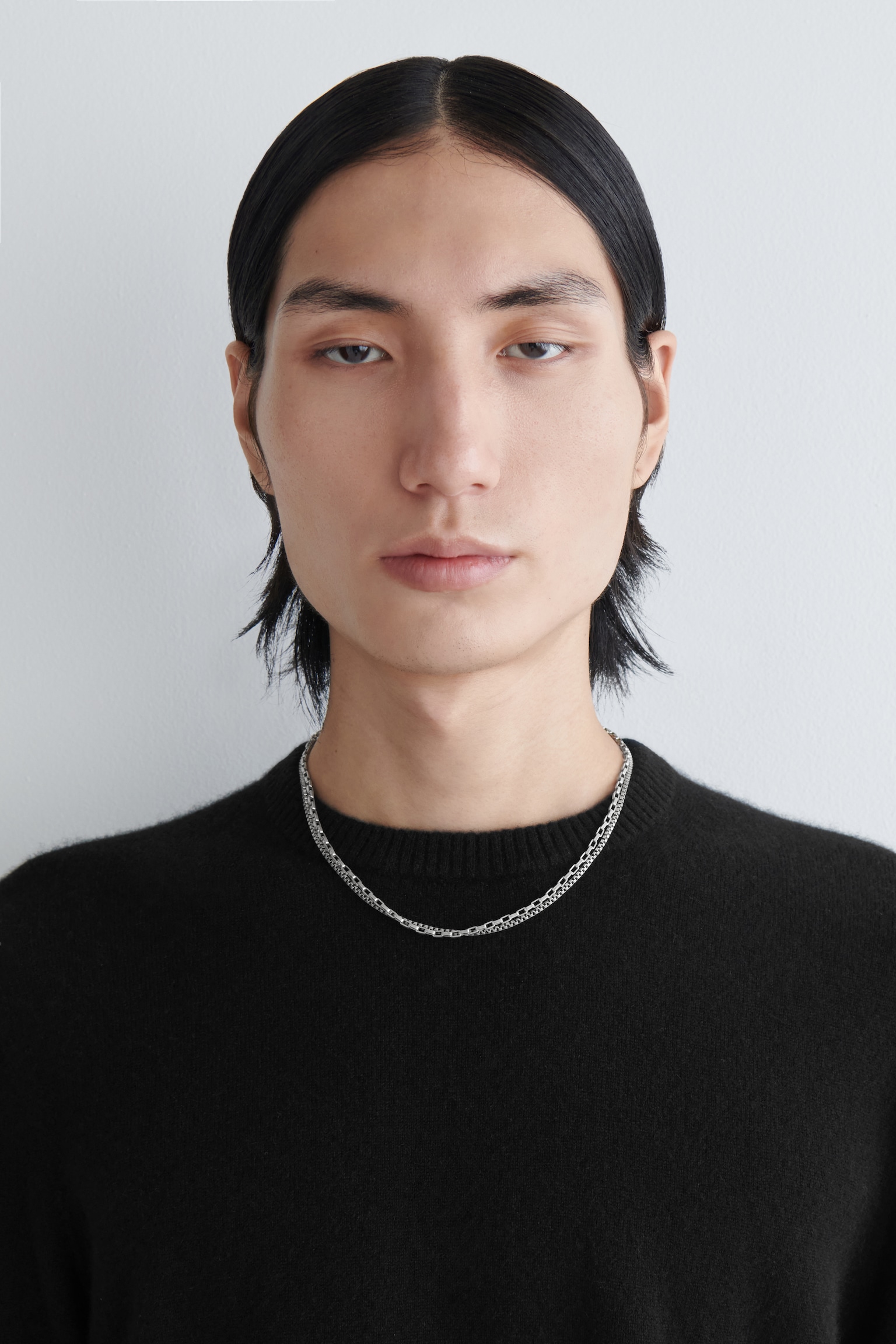 DOUBLE-CHAIN NECKLACE - SILVER