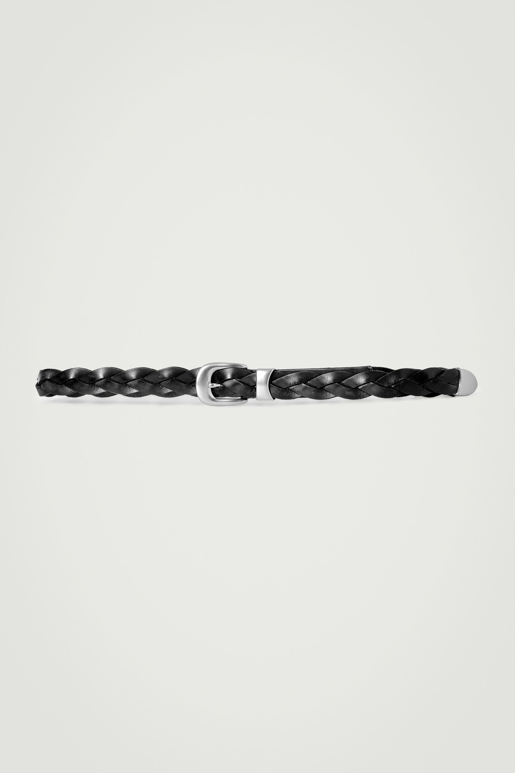 BRAIDED LEATHER BELT - BLACK | COS DK