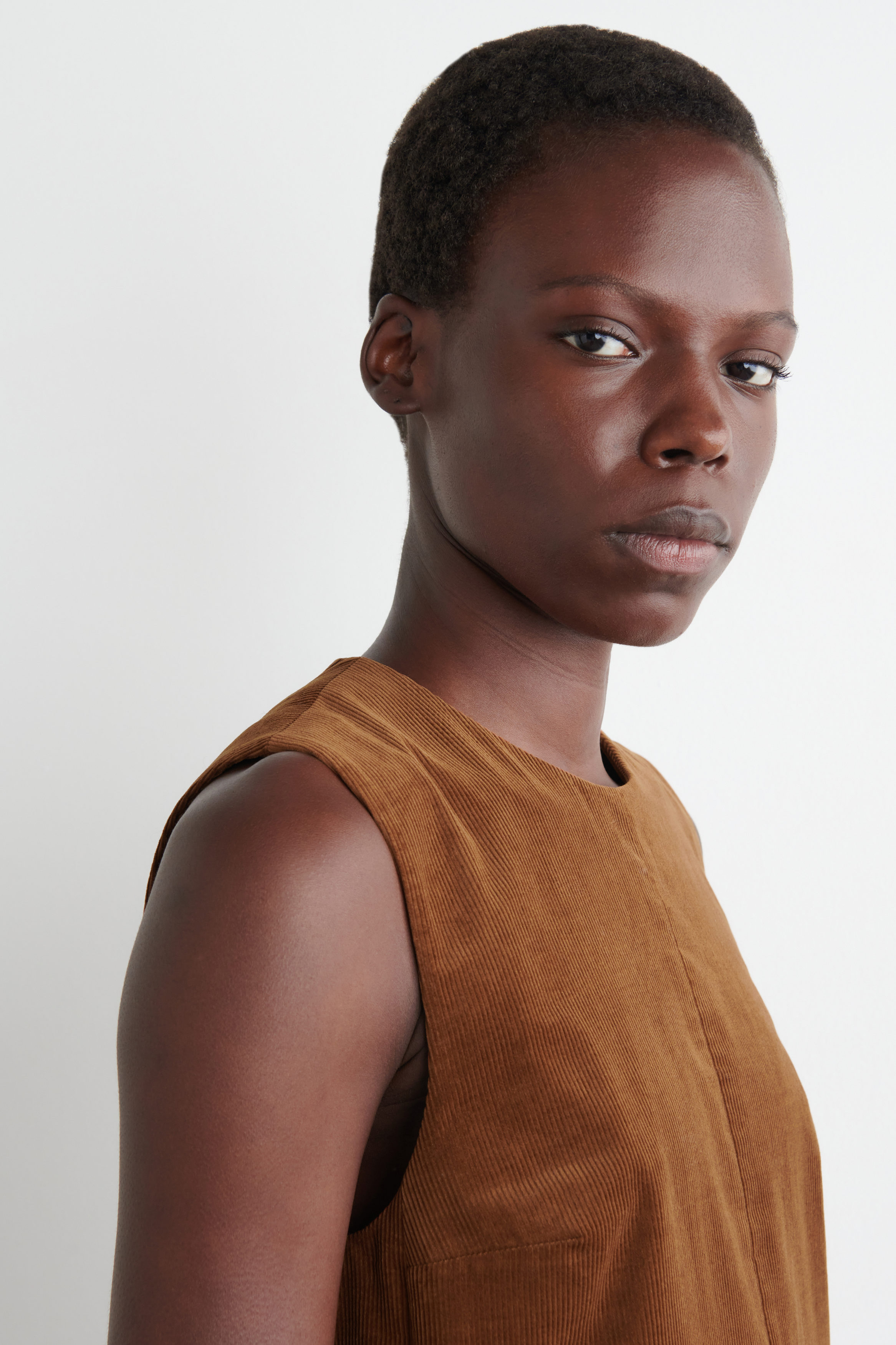 CORDUROY MINI SHIFT DRESS - BROWN | COS US