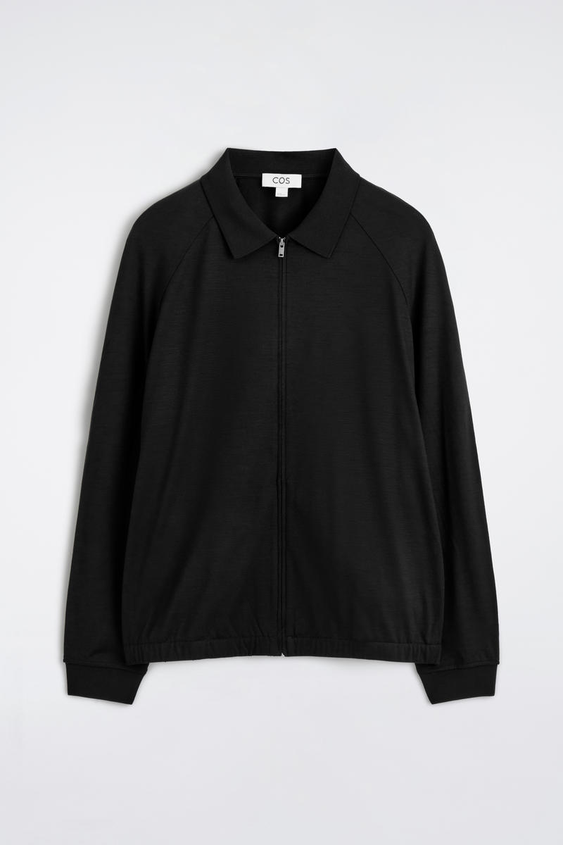 Wool-Jersey Bomber Jacket