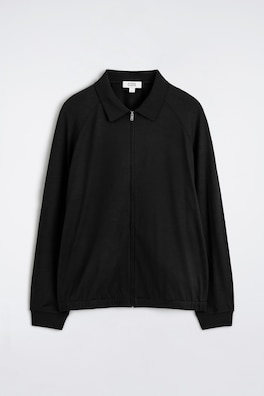 WOOL-JERSEY BOMBER JACKET — BLACK 7