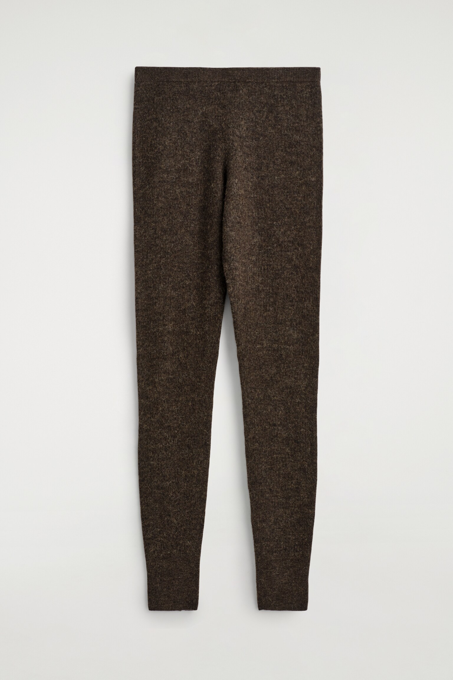 ALPACA MERINO GYAPJÚ LEGGINGS - BROWN MÉLANGE - 2