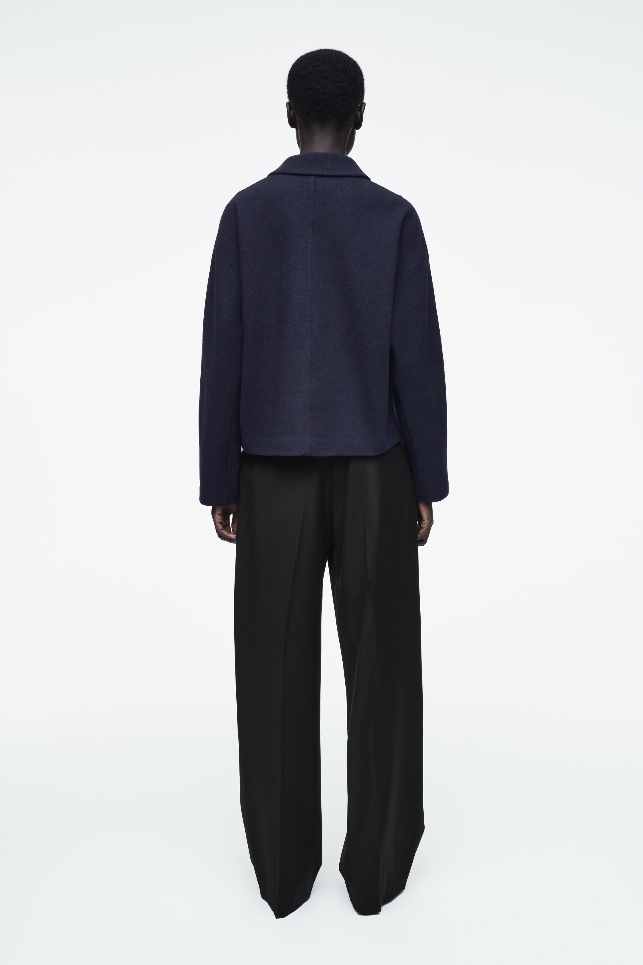 View larger image: BOILED-WOOL ZIP-UP CARDIGAN - NAVY - Ladies | H&M GB 6