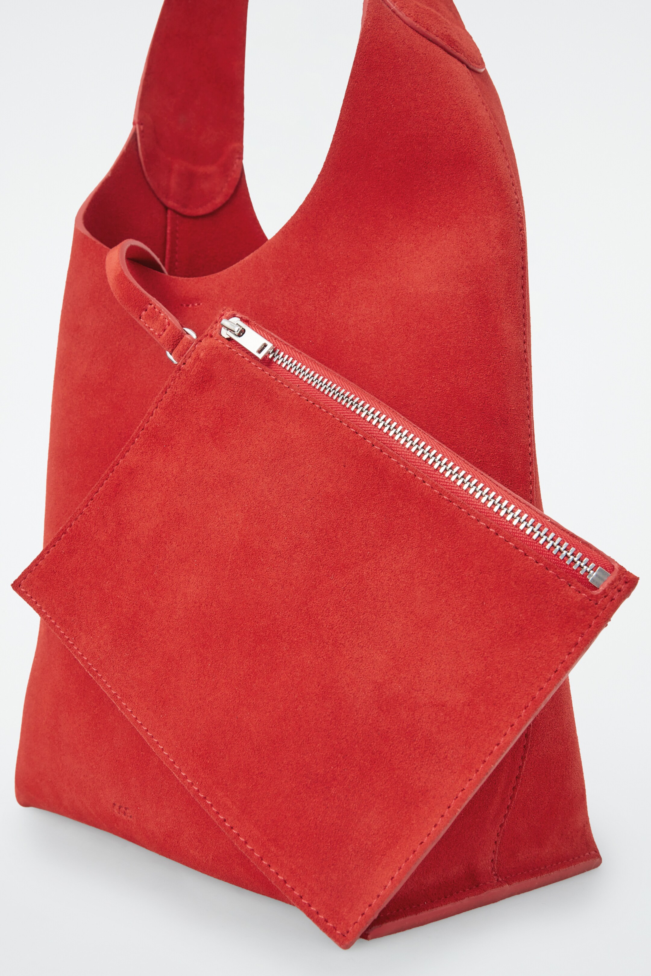 Ingrandisci l'immagine: SERIF MINI TOTE BAG - SUEDE - RED - DONNA | H&M CH 3