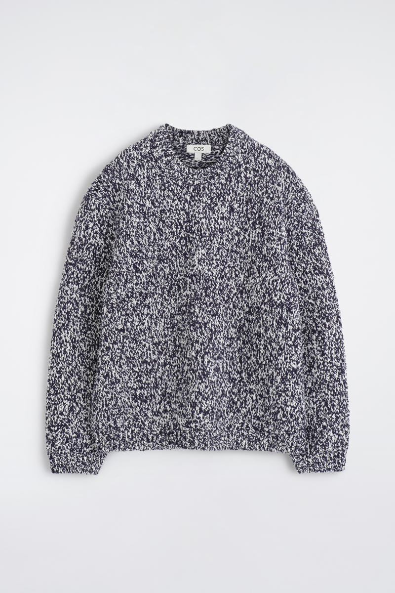 Cos Maglione In Misto Lana Screziato In Blue