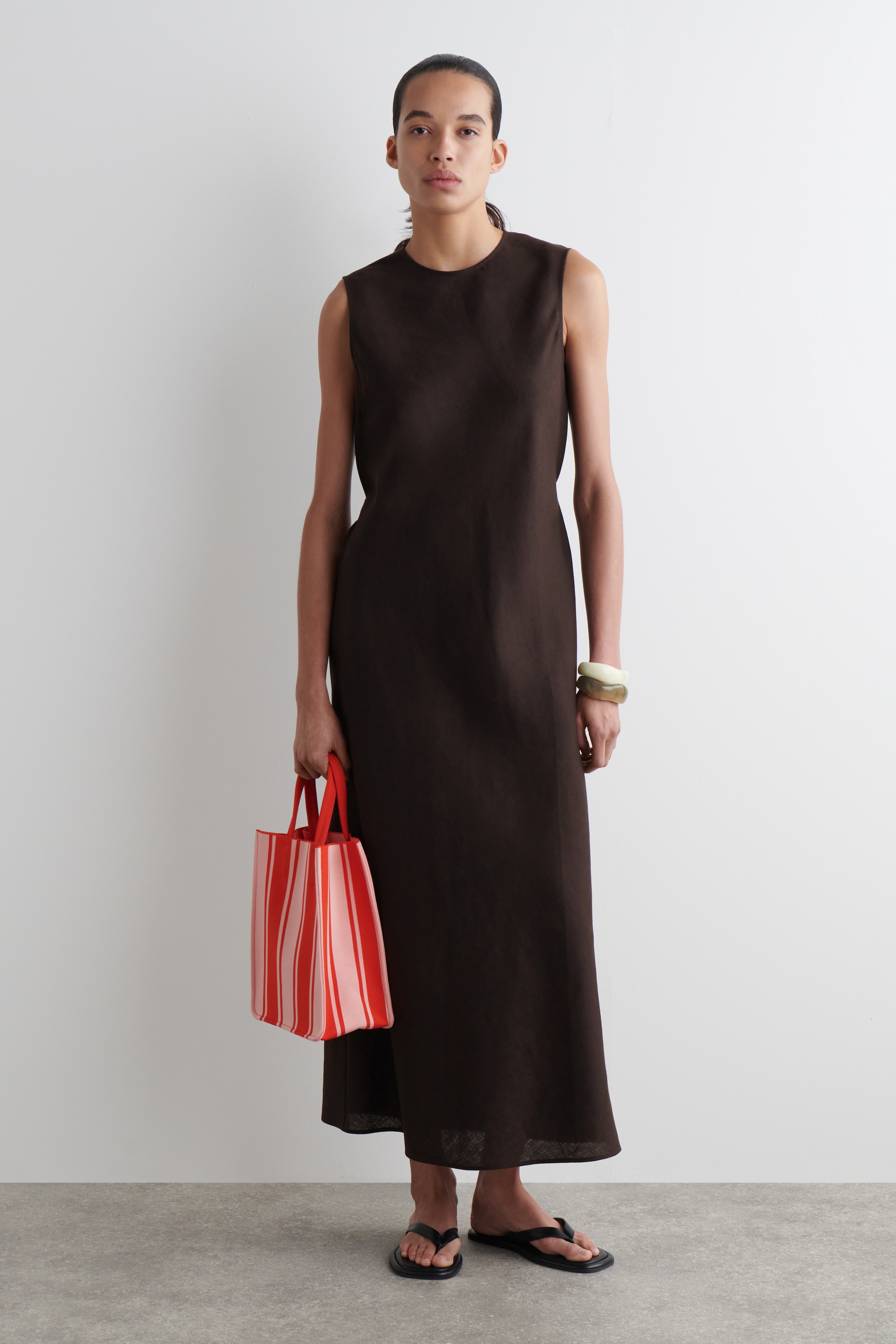 Zobraziť väčší obrázok: mini pruhovaná taška tote - RUŽOVÁ / ORANŽOVÁ / PRUHY - ŽENY | H&M SK 2