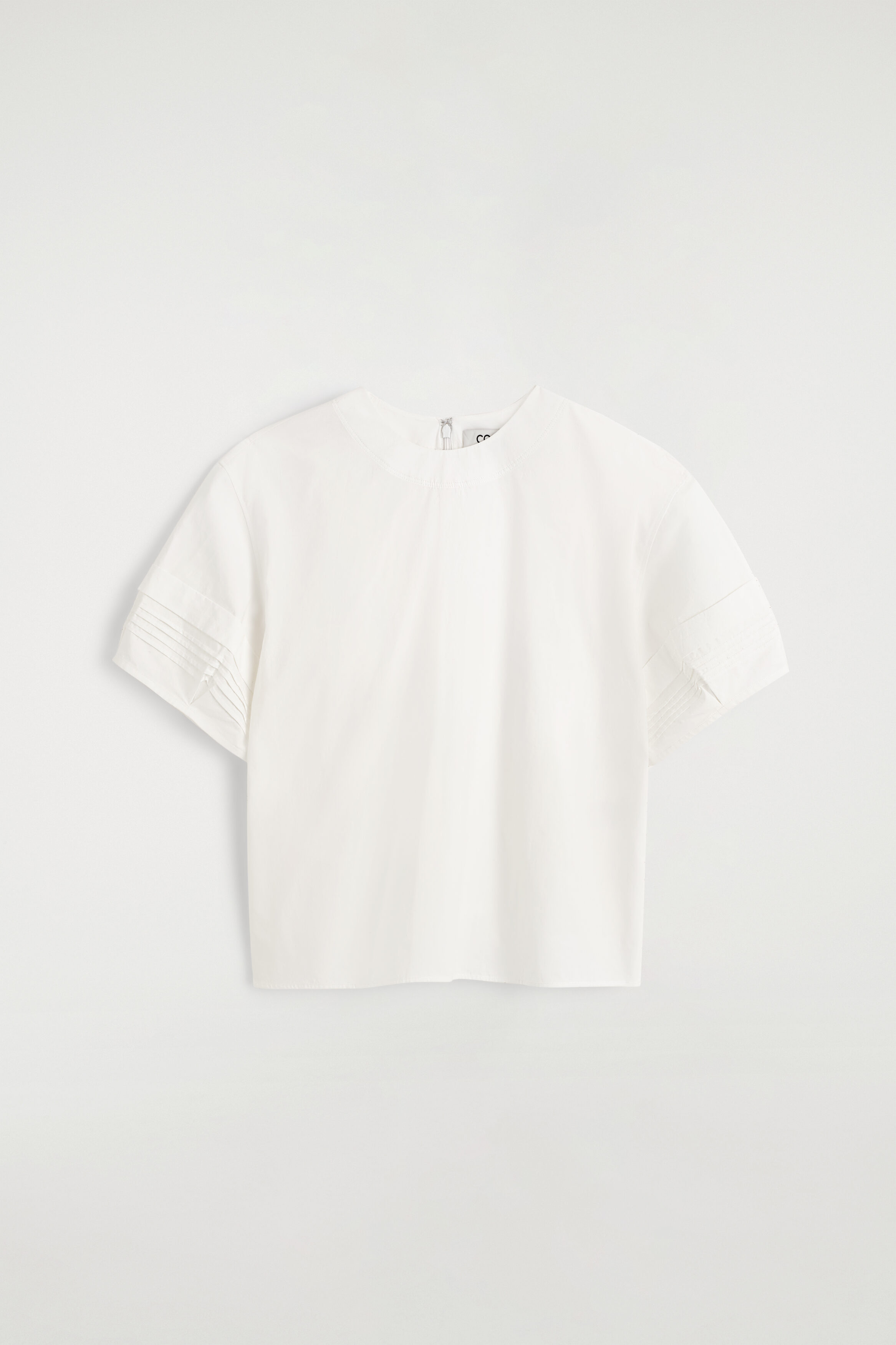 PINTUCKED COTTON BLOUSE - OFF-WHITE | COS US