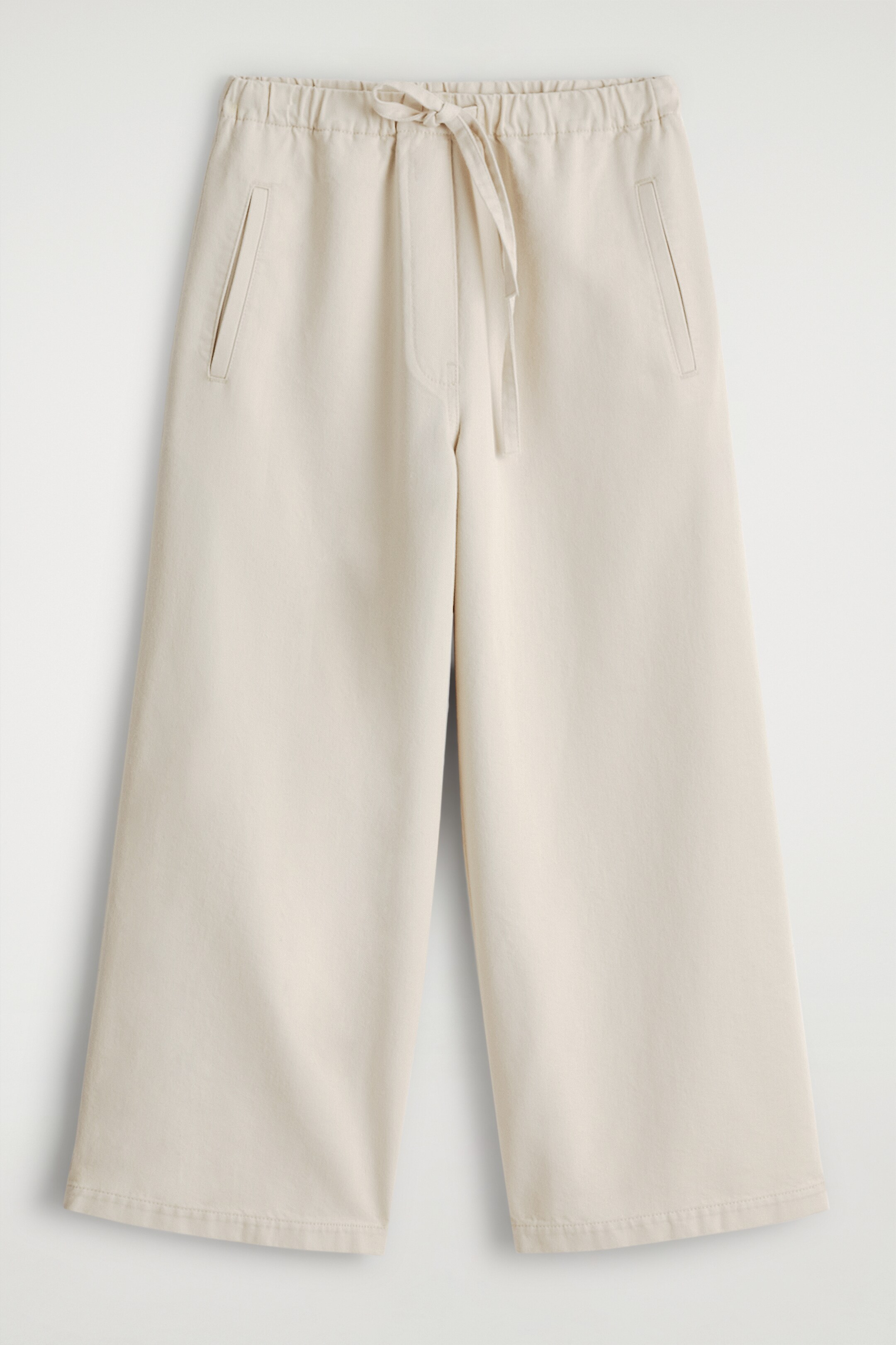 Vezi imaginea mai mare: PANTALONI SCURTAȚI DIN DENIM CU PICIOR LARG - Ecru - FEMEI | H&M RO 5