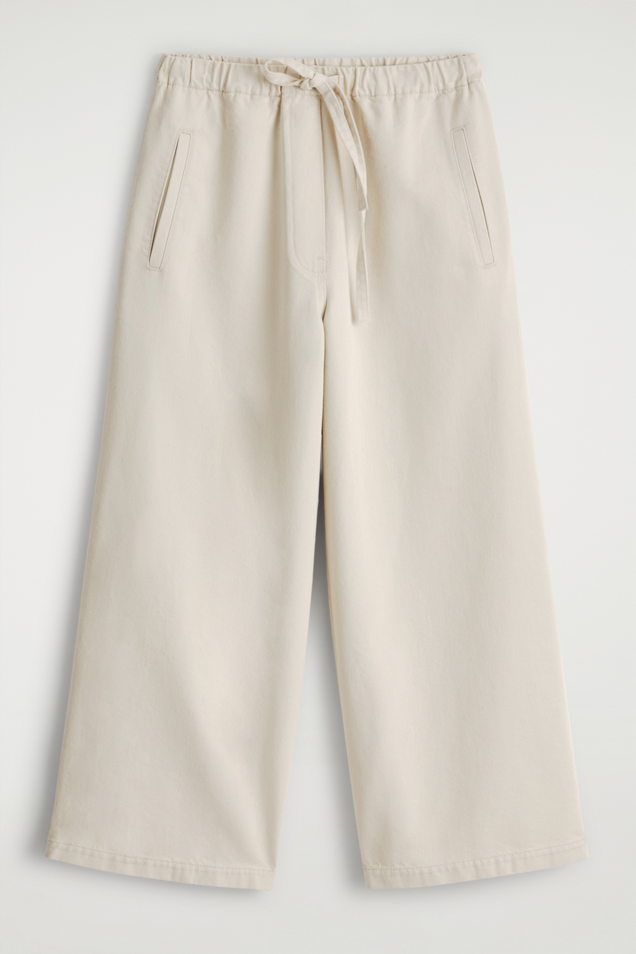 Agrandir l'image: PANTALON COURT LARGE EN DENIM - ÉCRU - FEMME | H&M FR 5