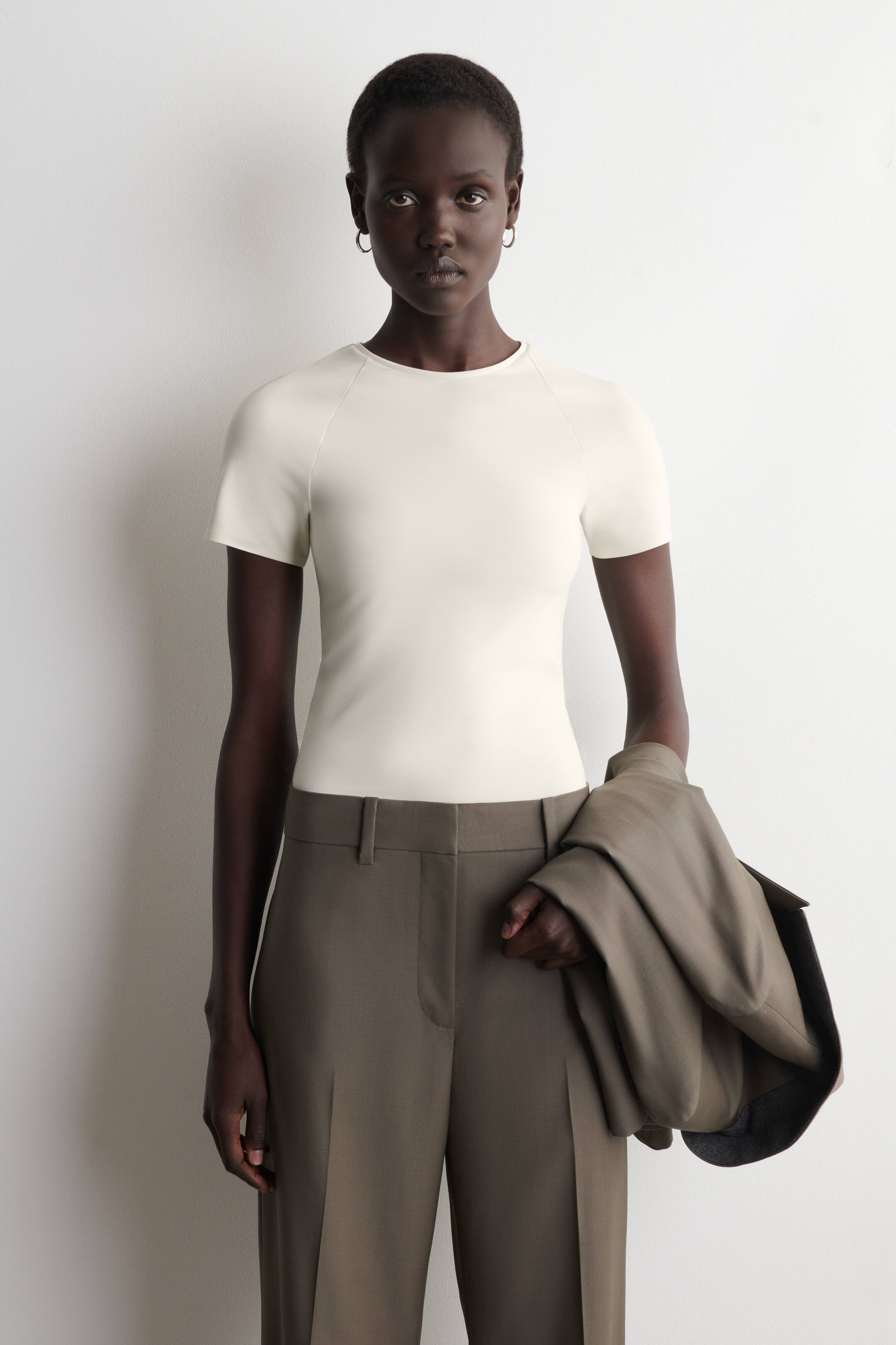 Agrandir l'image: T-SHIRT EN JERSEY INTERLOCK - BLANC - FEMME | H&M CH 1