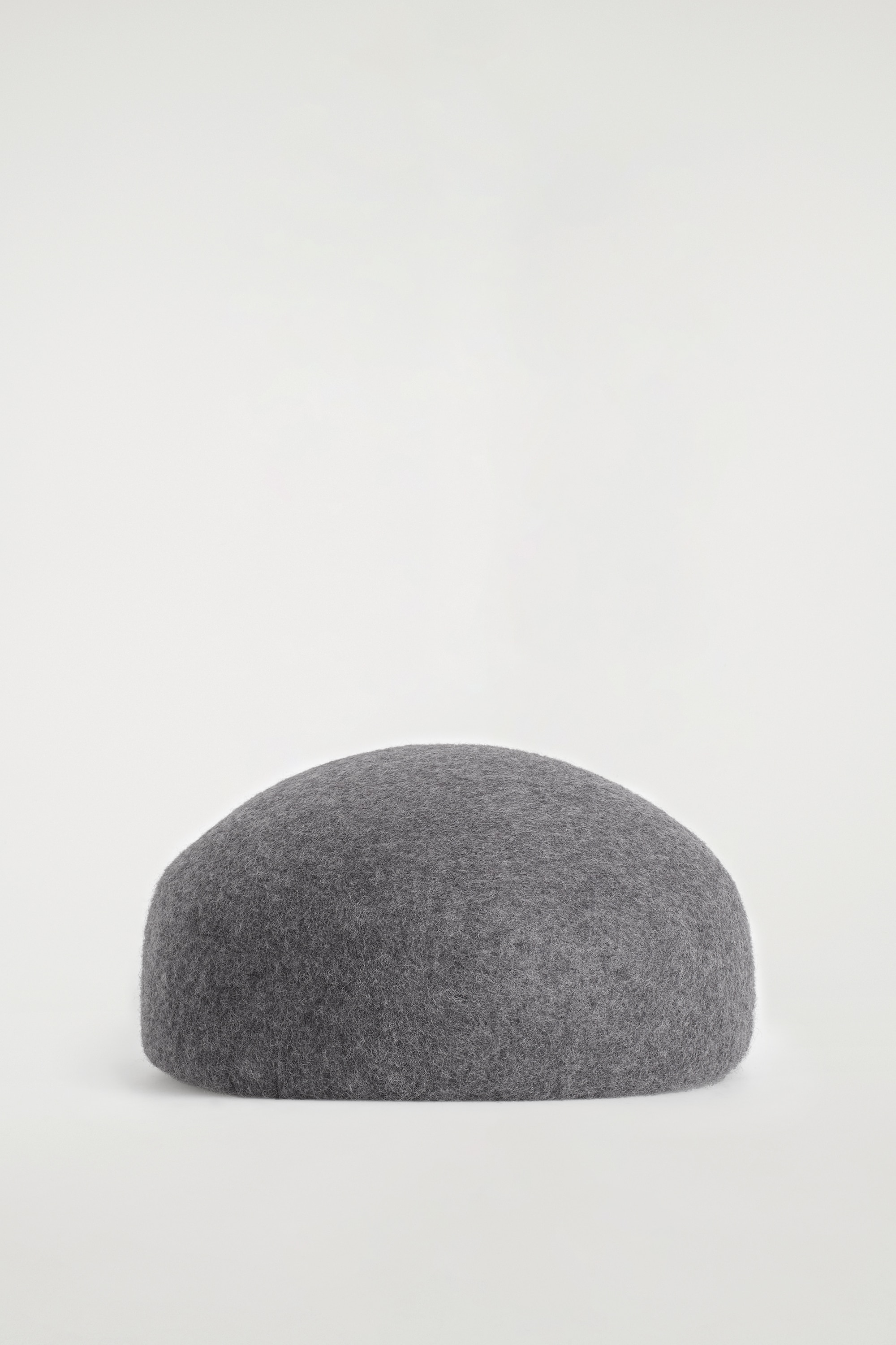 GEVORMDE WOL BARET - GRIJS MELANGE