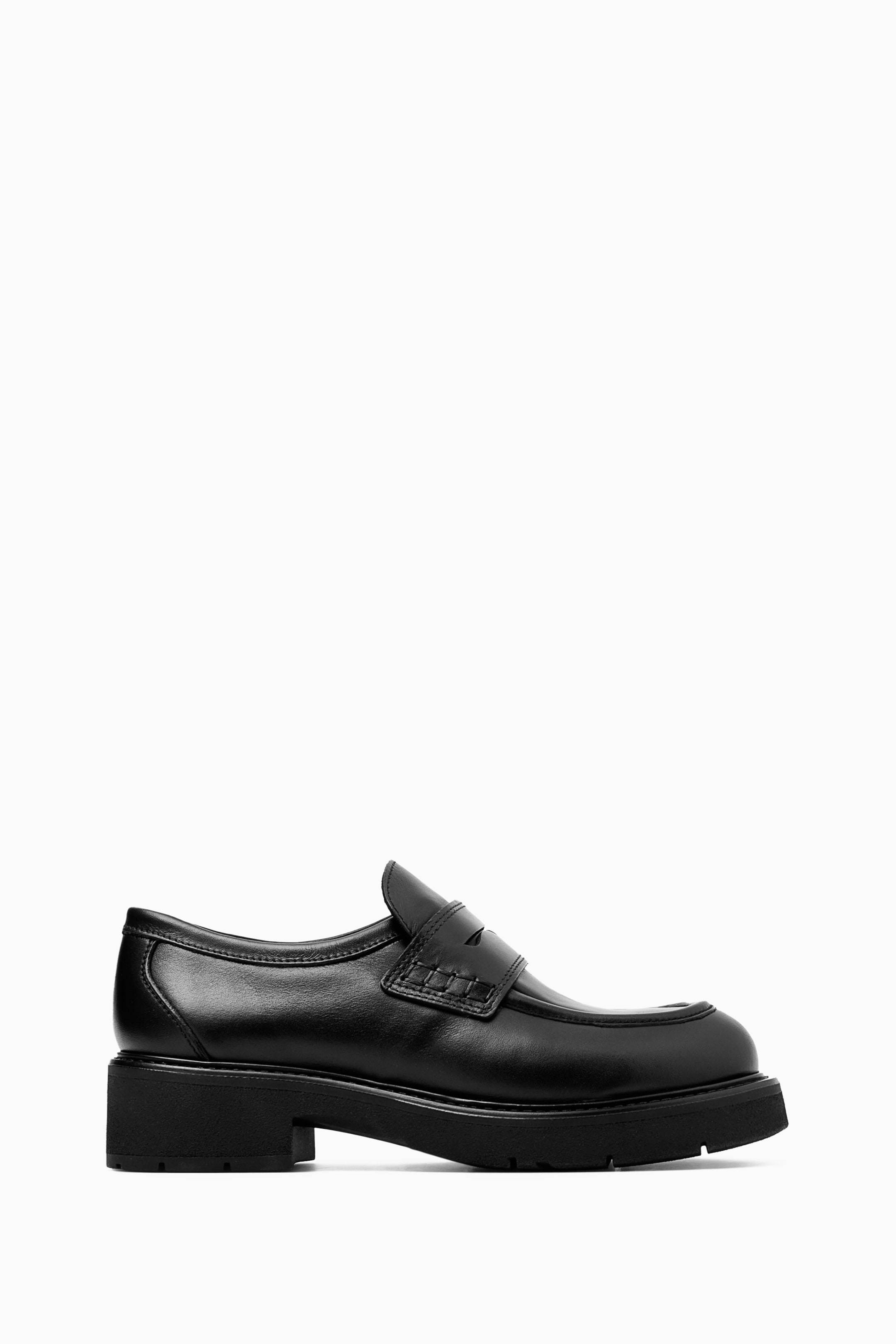 Grösseres Bild ansehen: MARKANTE PENNY LOAFERS AUS LEDER - SCHWARZ - DAMEN | H&M CH 1