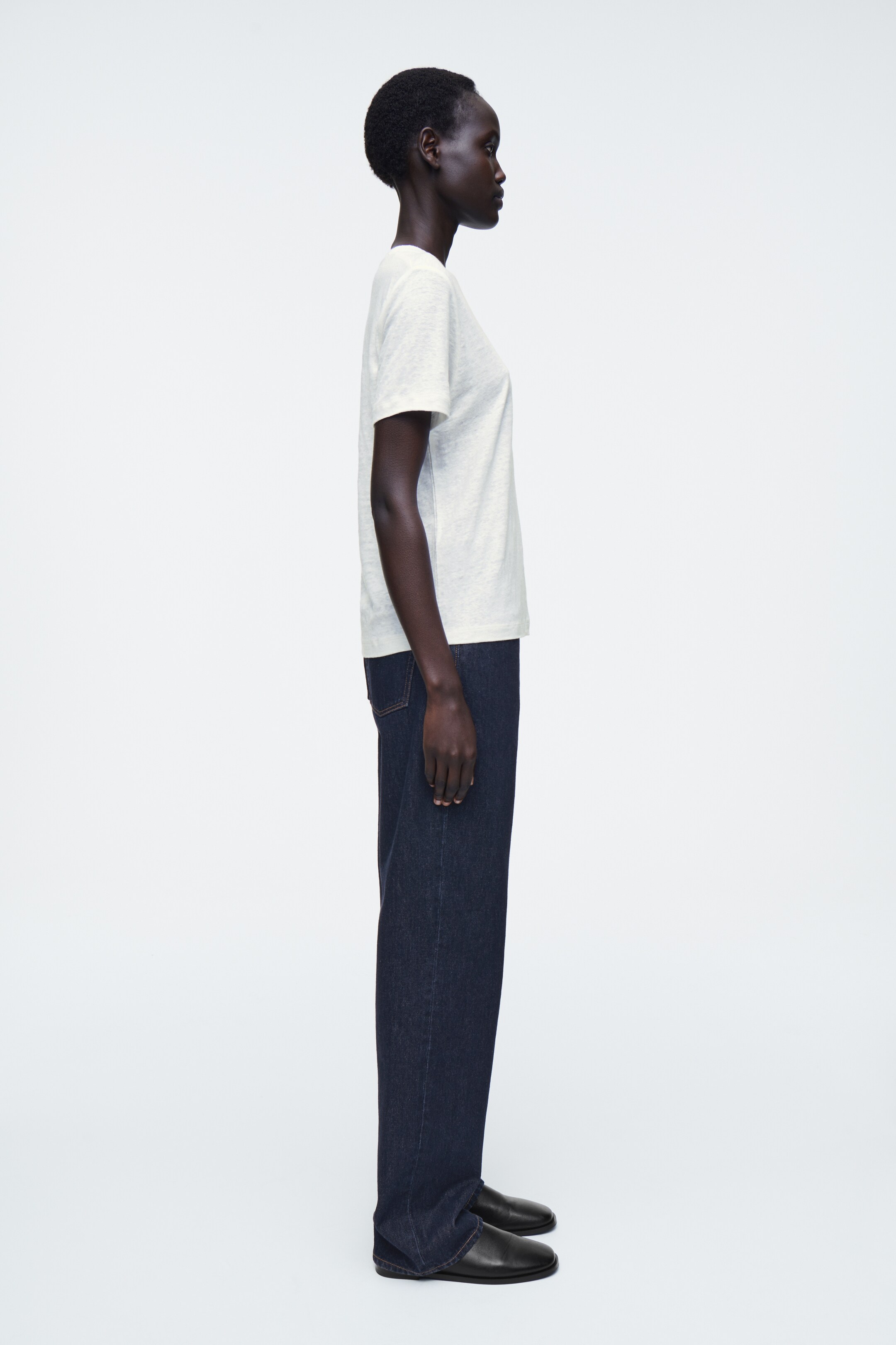Agrandir l'image: T-SHIRT À COL ROND EN LIN - BLANC - FEMME | H&M FR 3