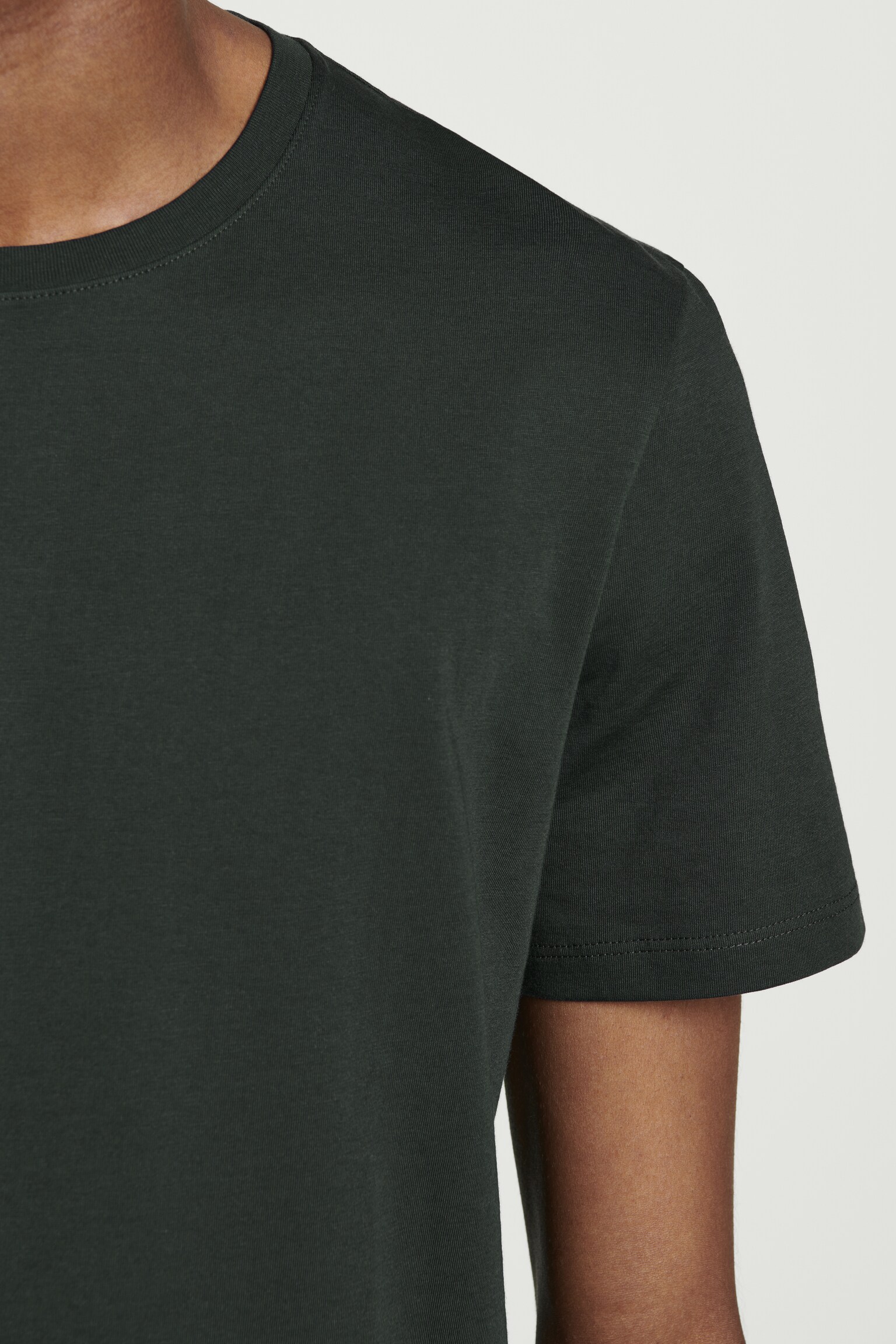 CAMISETA DE ALGODÓN REGULAR FIT - verde oscuro/Negro/AZUL MARINO/GRIS JASPEADO/Blanco - 4