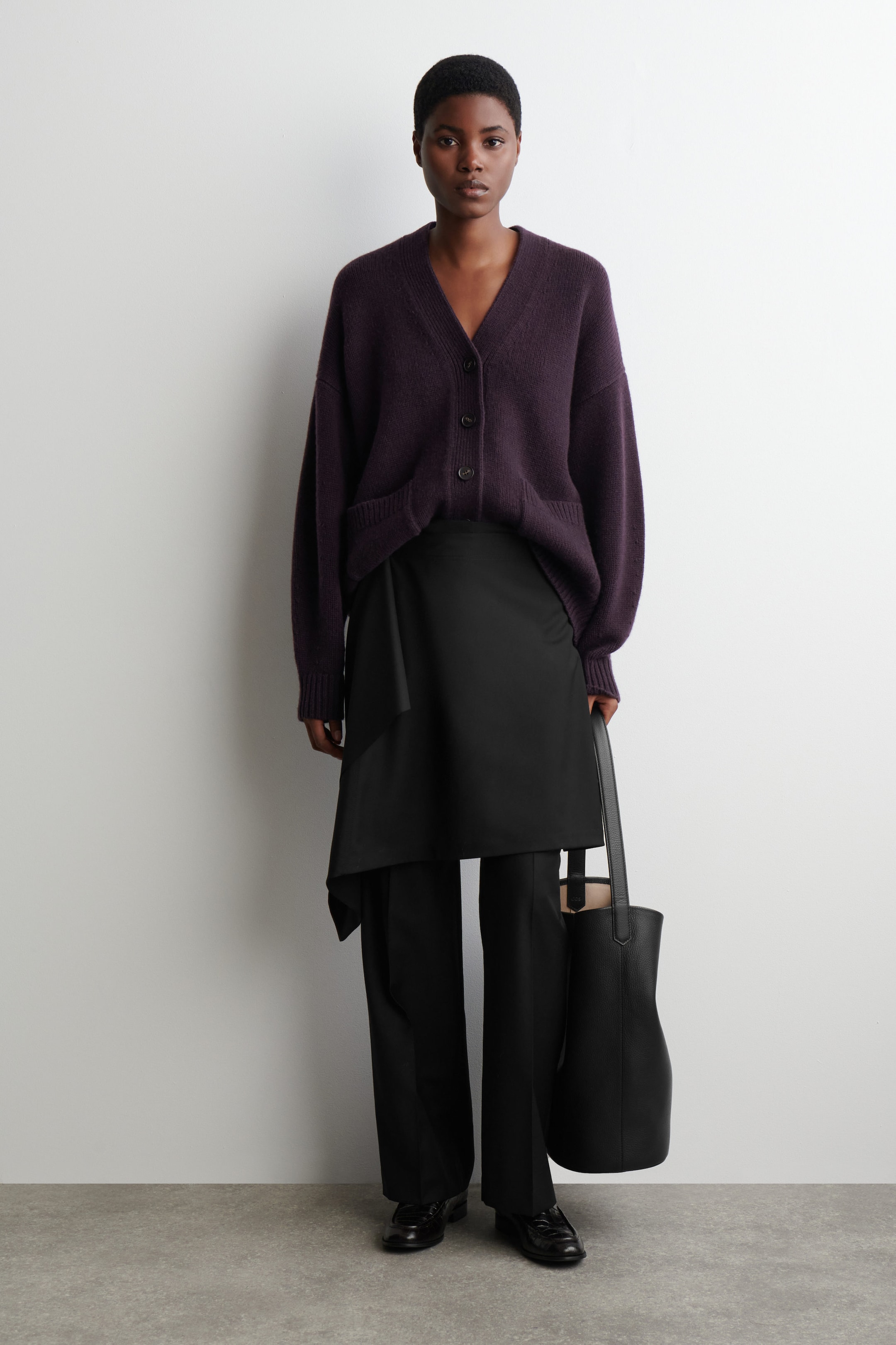 OVERSIZED CASHMERE-BLEND CARDIGAN