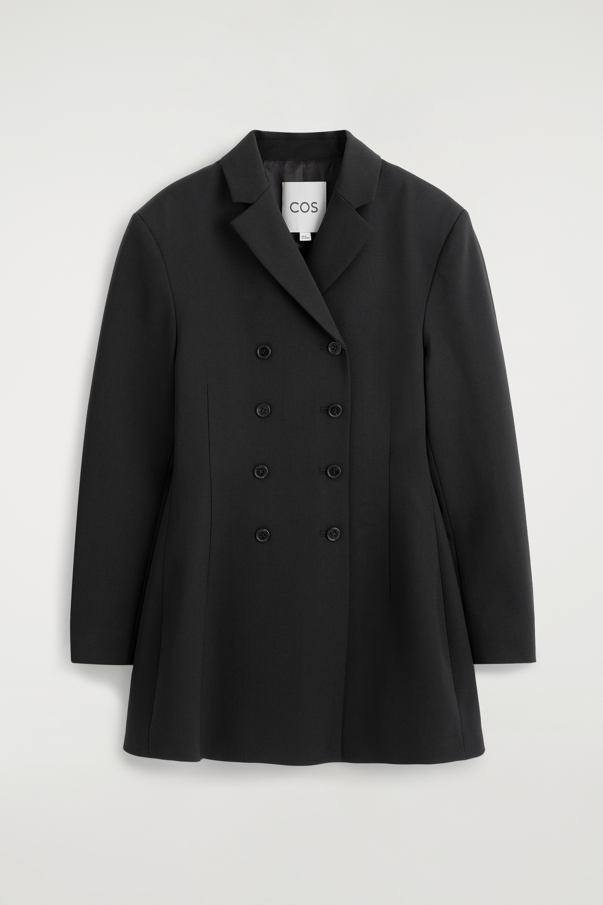 BLAZER CROISÉ À BASQUE - NOIR