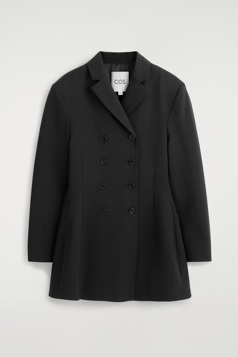 Double-Breasted Peplum Blazer