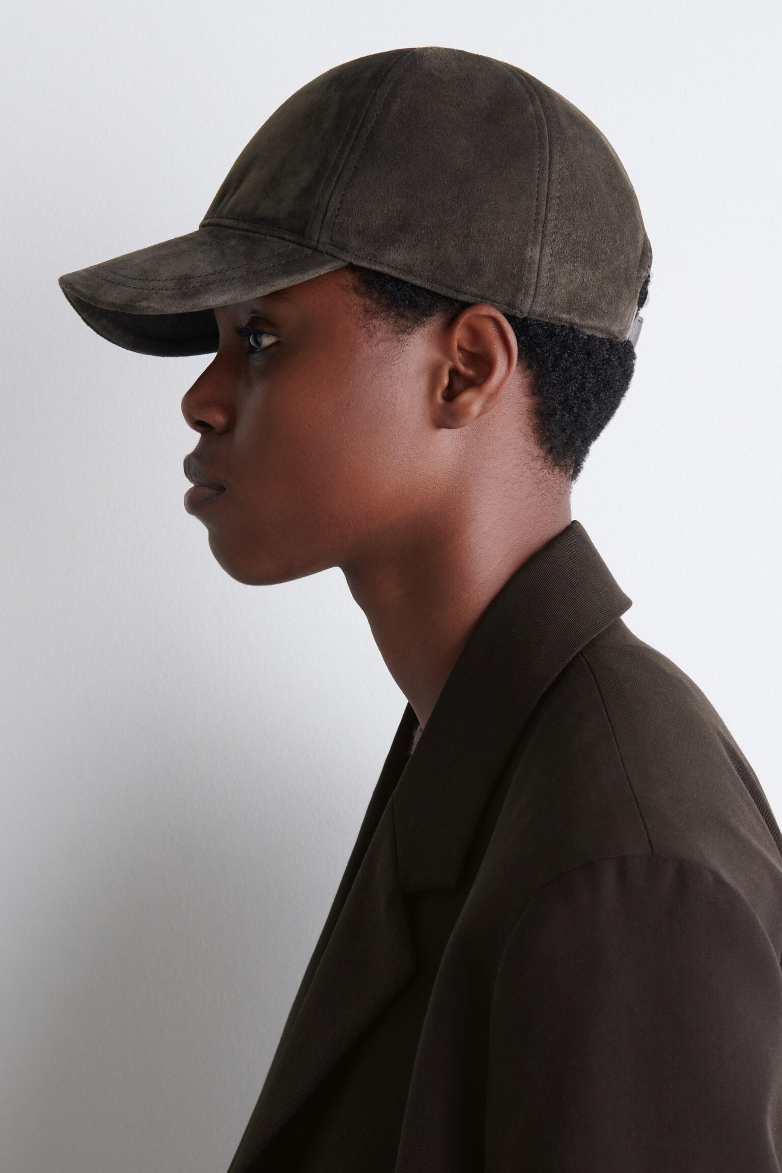 CASQUETTE DE BASEBALL EN DAIM - CHOCOLAT - 4