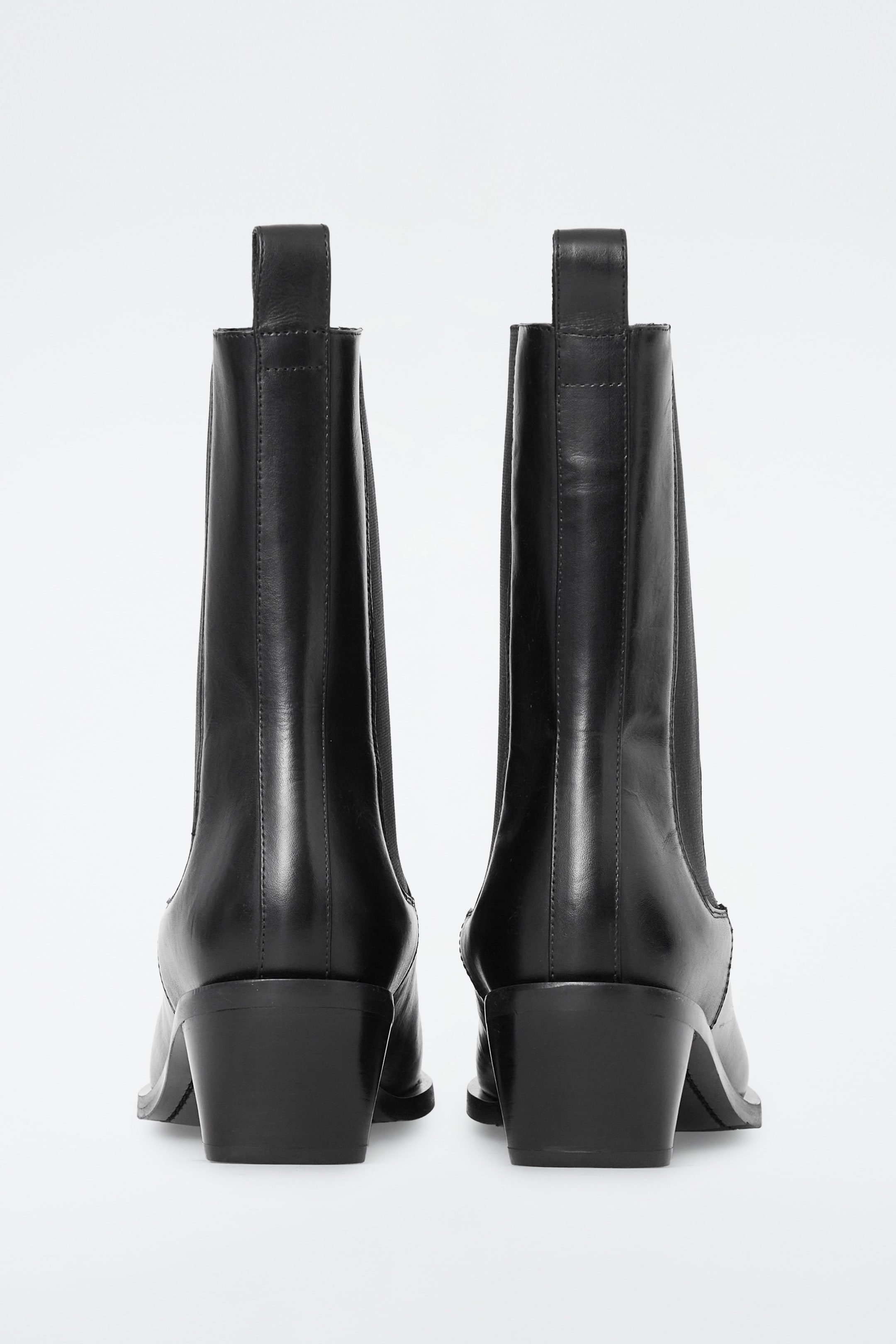 Ingrandisci l'immagine: SQUARE-TOE LEATHER CHELSEA BOOTS - BLACK - DONNA | H&M CH 3
