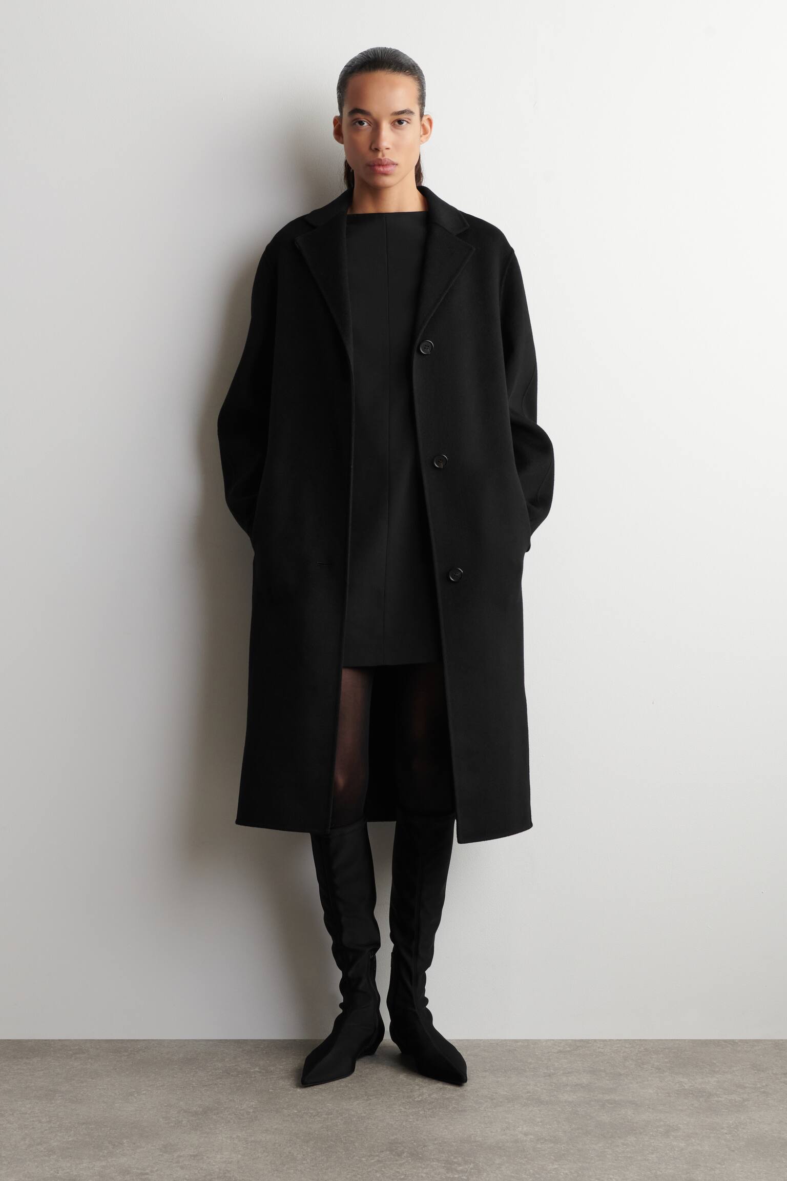 TESTRE SZABOTT MERINÓI GYAPJÚKEVERÉK MINIRUHA - FEKETE - 7