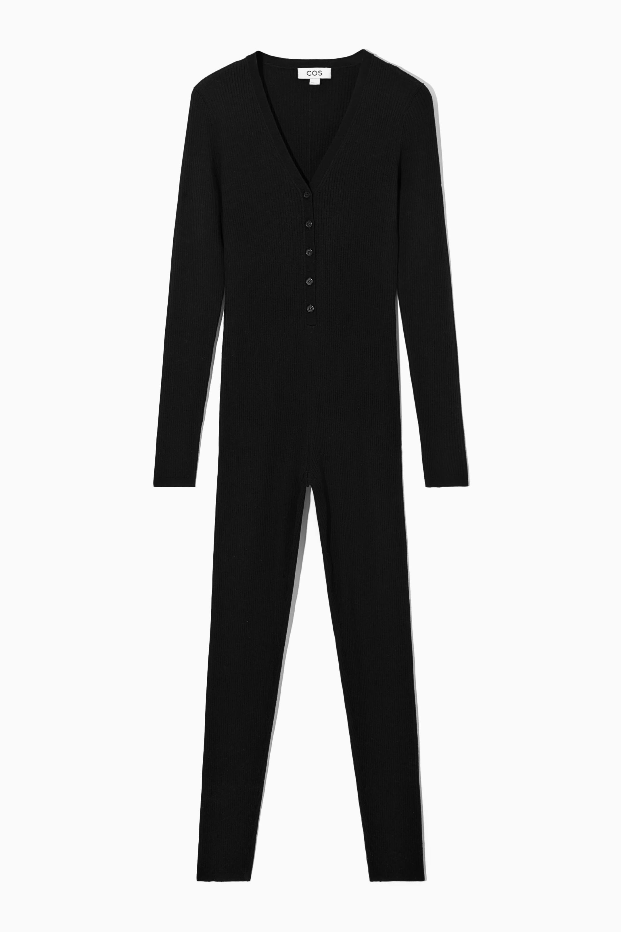 View larger image: MERINO WOOL HENLEY BODYSUIT - BLACK - Ladies | H&M GB 1