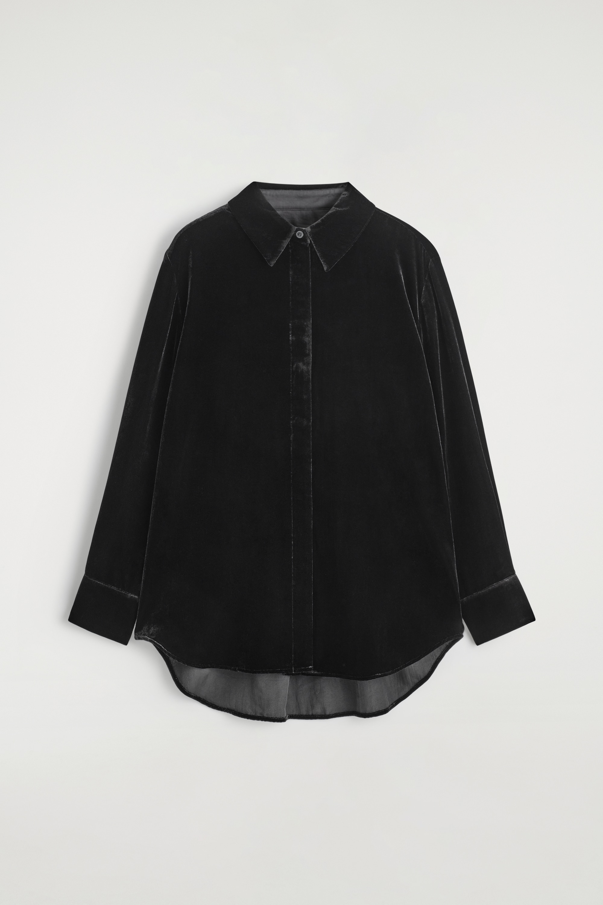CAMICIA IN VELLUTO - NERO/MARRONE