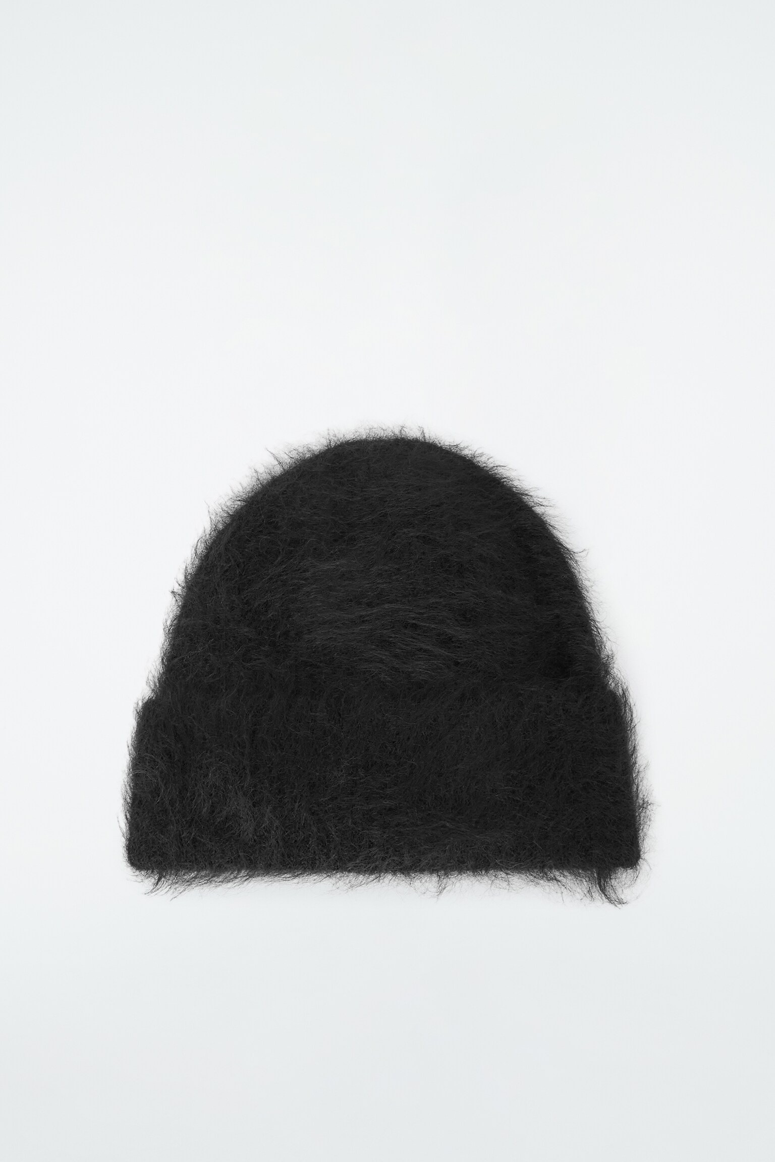 BONNET EN MOHAIR CÔTELÉ - Noir/VERT CLAIR - 2