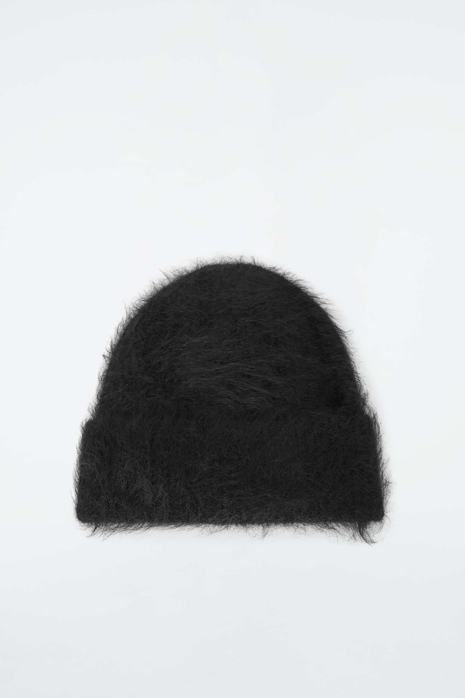 BONNET EN MOHAIR CÔTELÉ - Noir/VERT CLAIR - 2
