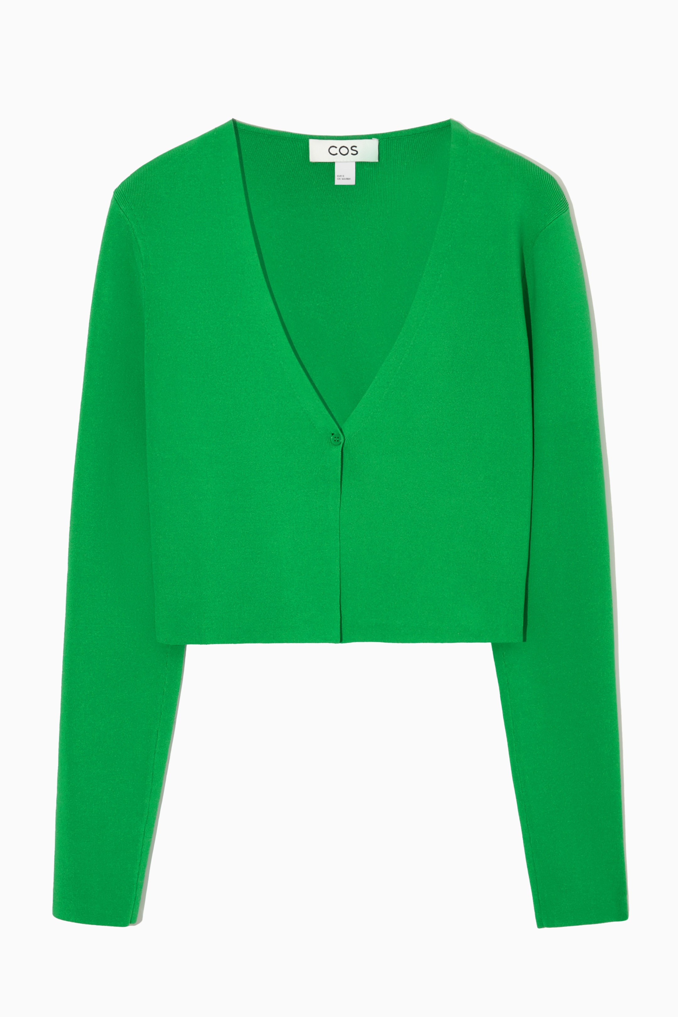 View larger image: MINIMAL CROPPED V-NECK CARDIGAN - BRIGHT GREEN - Ladies | H&M GB 1