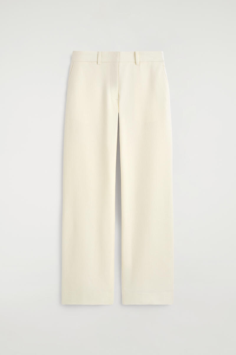 Textured Slim Straight-Leg Pants