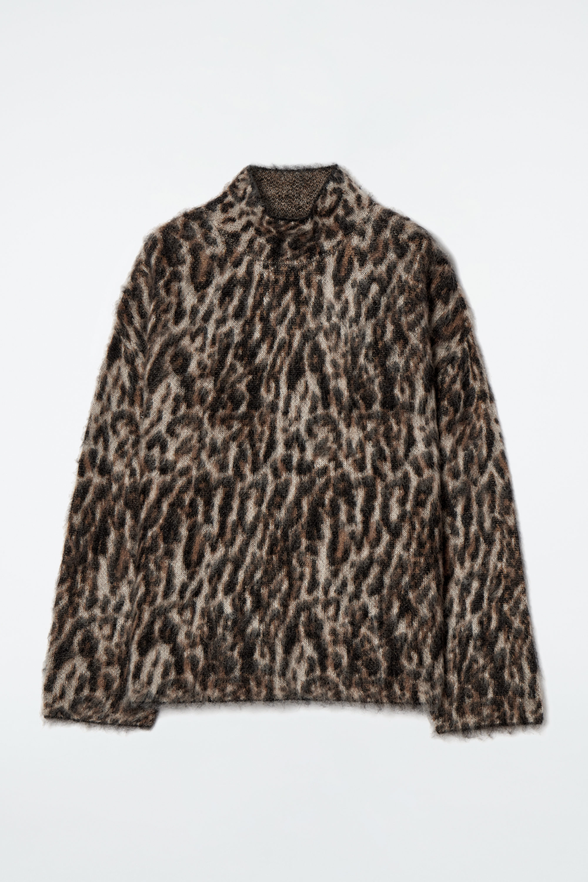 LEOPARD-JACQUARD MOHAIR-BLEND JUMPER - LEOPARD | COS