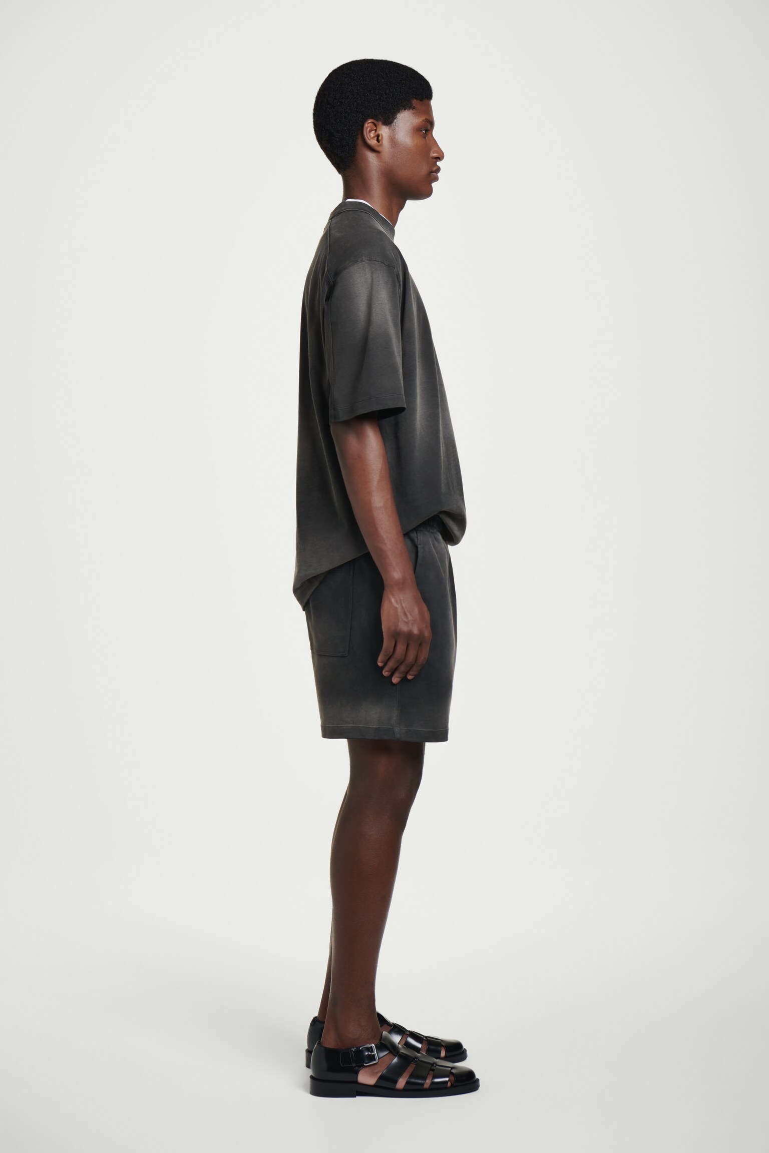 SHORTS IN JERSEY LAVATO CON COULISSE - NERO/TALPA/VERDE - 3