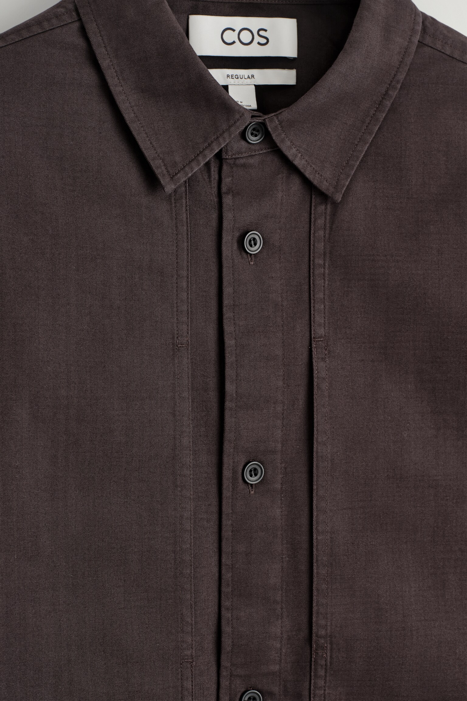 POCKET-DETAIL COTTON SHIRT - DARK BROWN/DARK KHAKI - 2