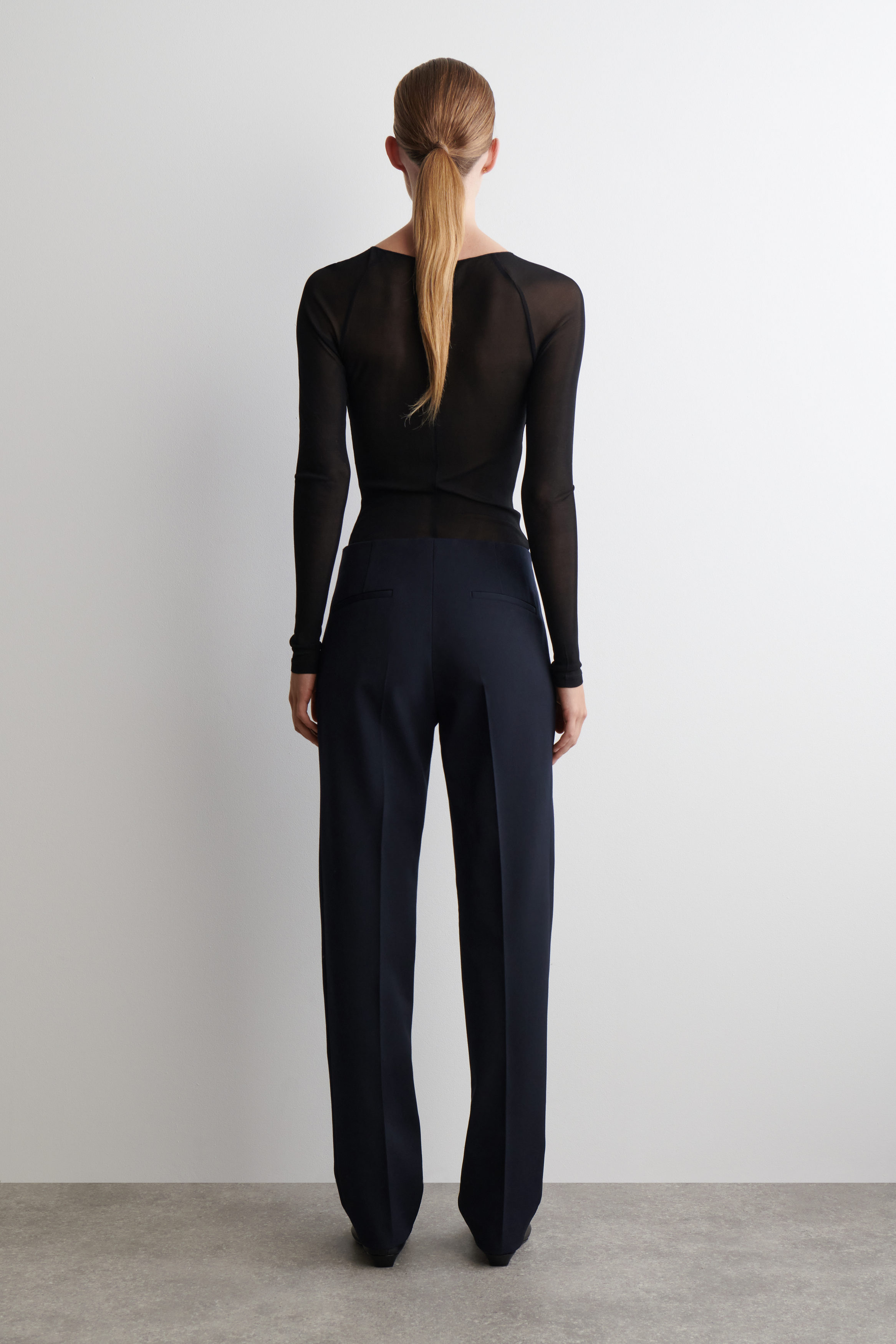 SLIM WOOL-BLEND PANTS - thumbnail 4