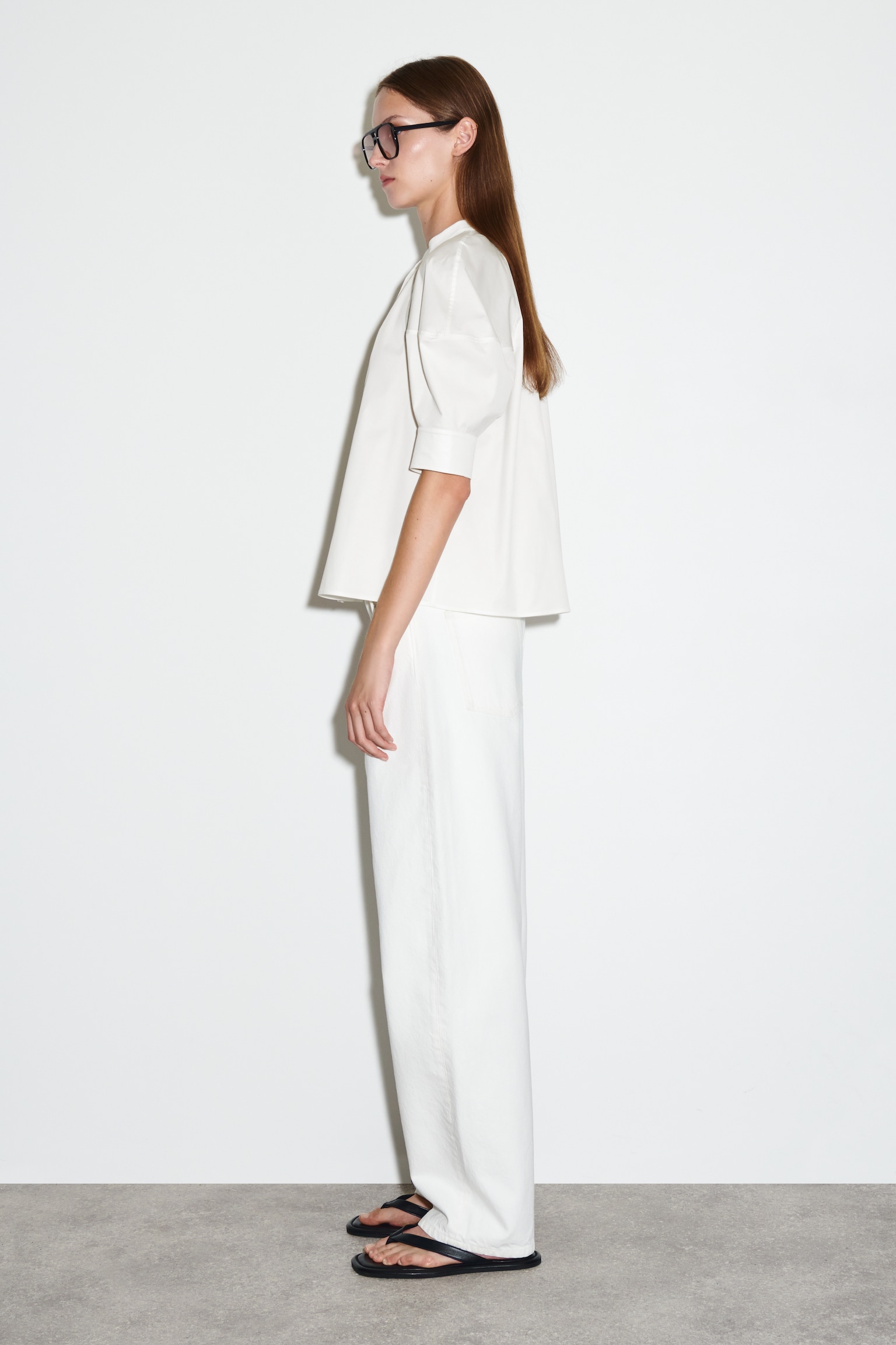 BLUSE MIT PUFFÄRMELN - WEISS - 6