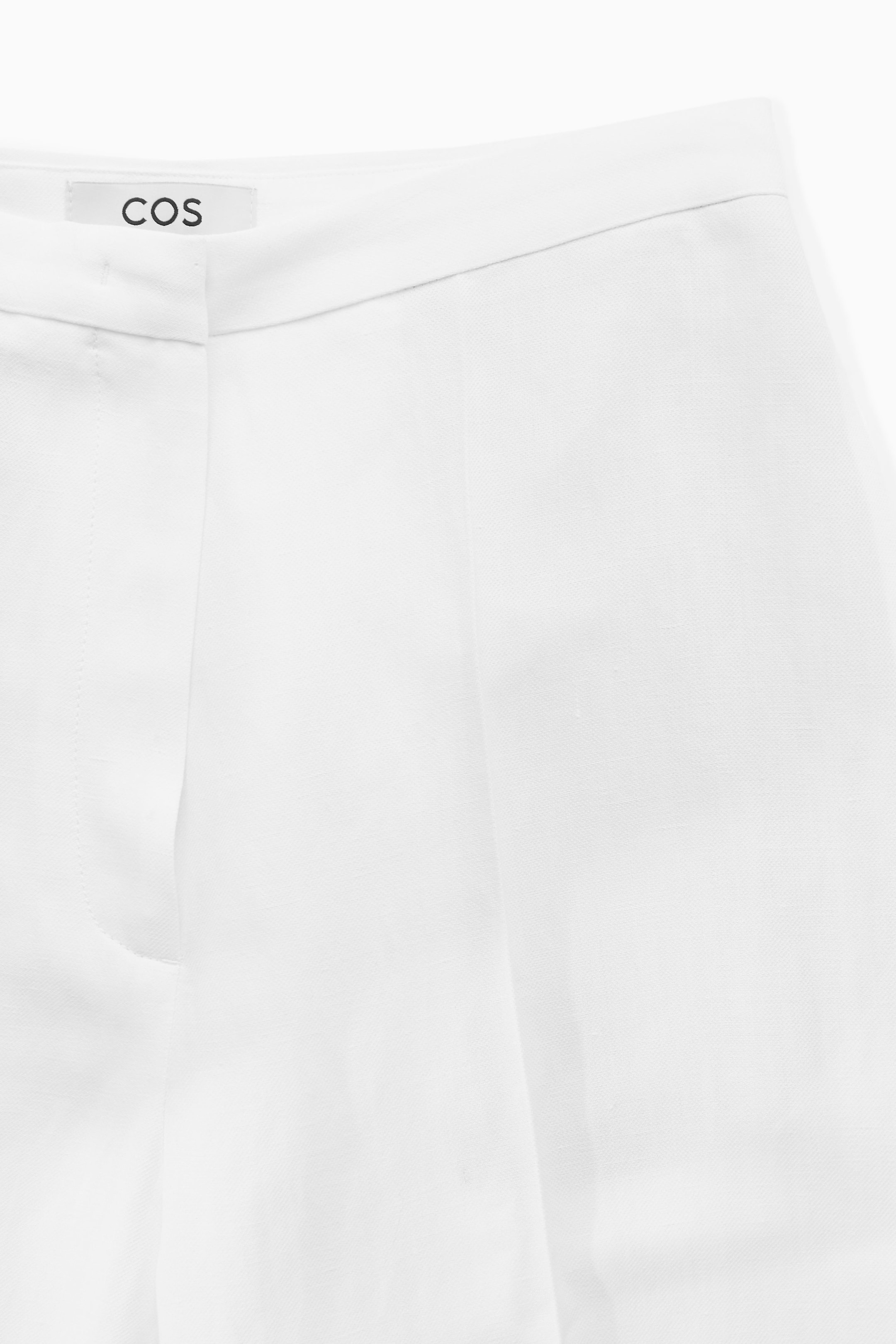 REGULAR LINEN-BLEND WIDE-LEG TROUSERS