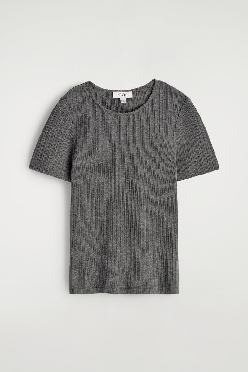 Pointelle-Knit T-Shirt