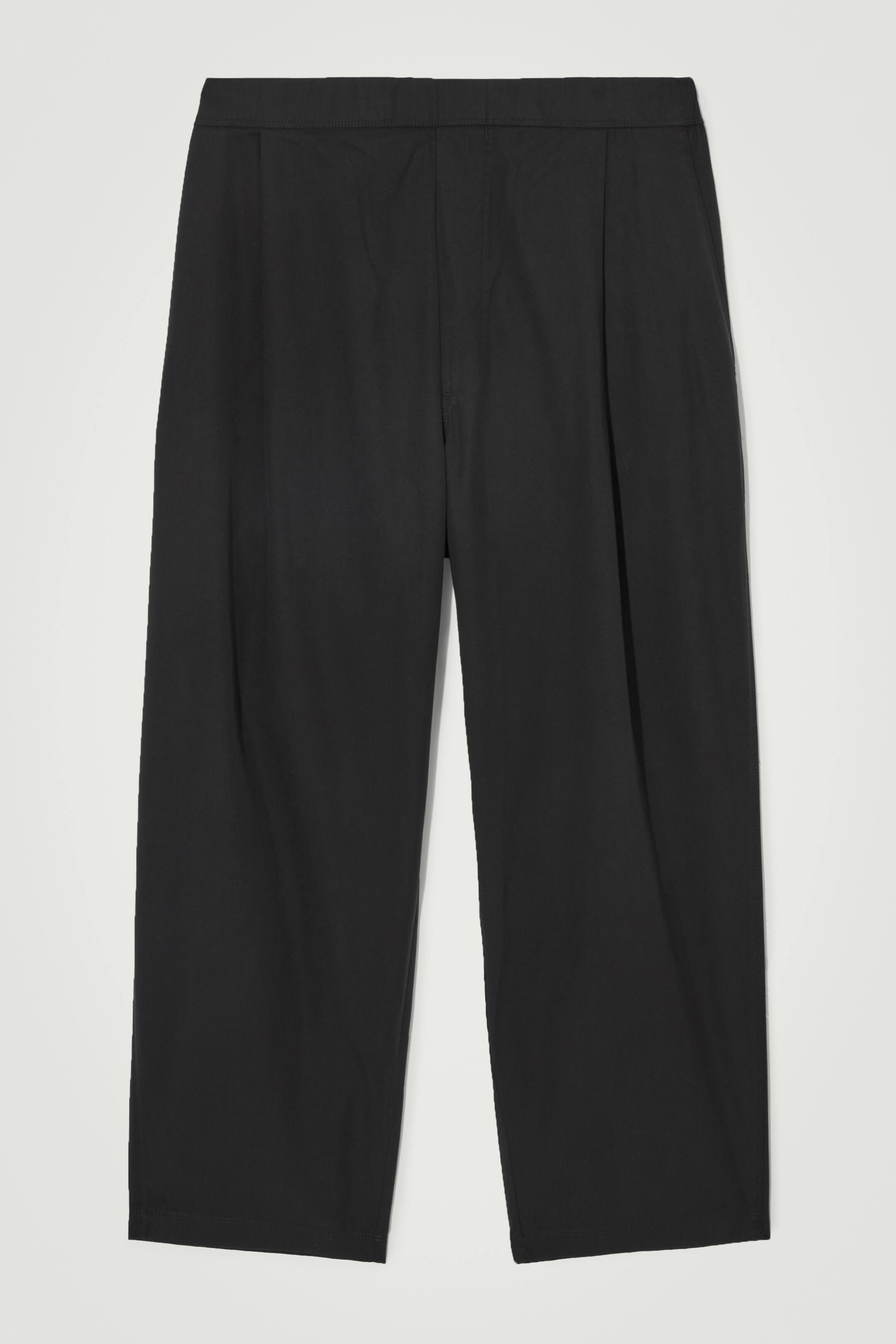 View larger image: WIDE-LEG ELASTICATED TROUSERS - BLACK - Men | H&M GB 1