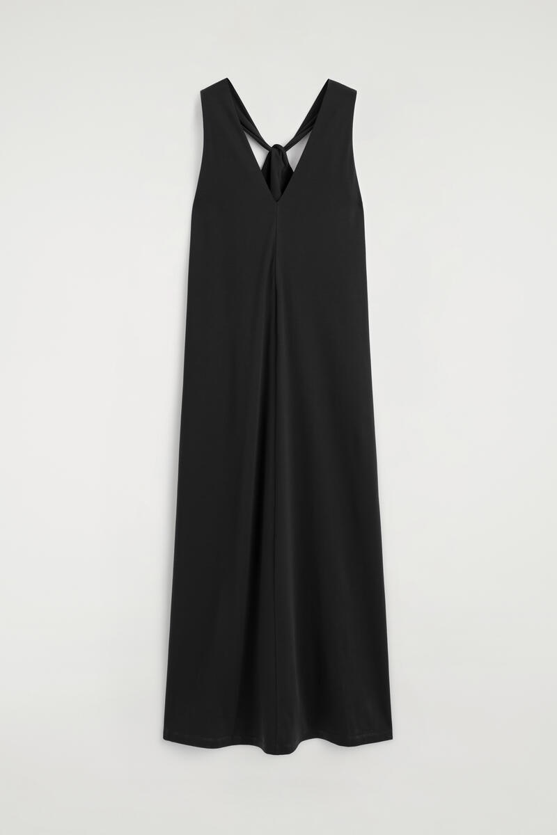 Twist-Back Jersey Midi Dress